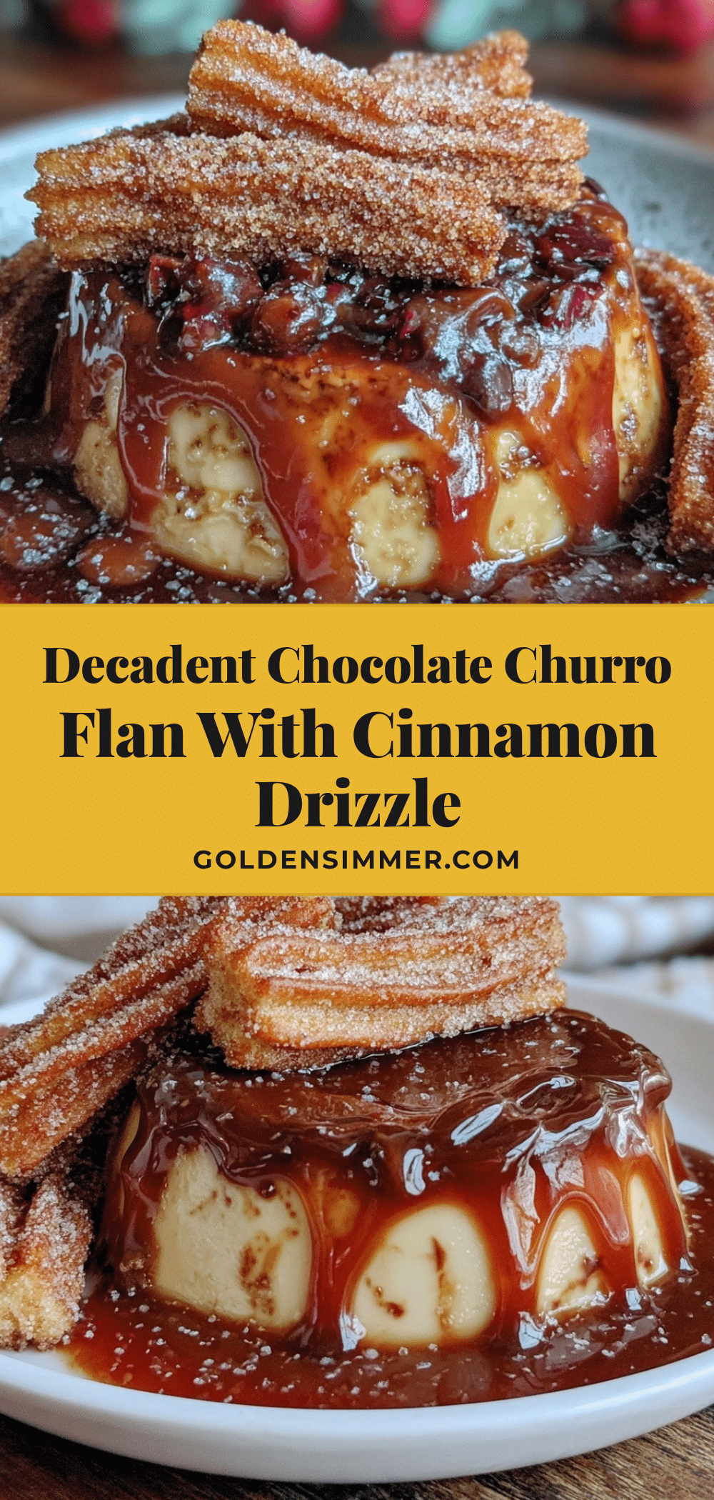 chocolate churro flan recipe
