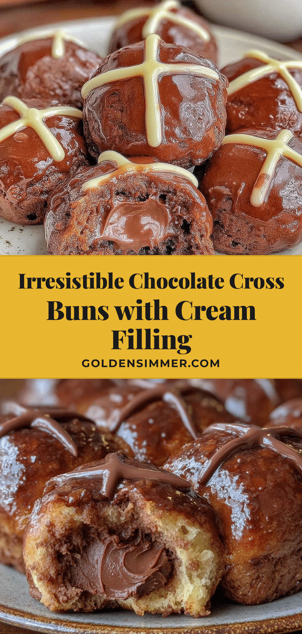 chocolate cross buns recipe