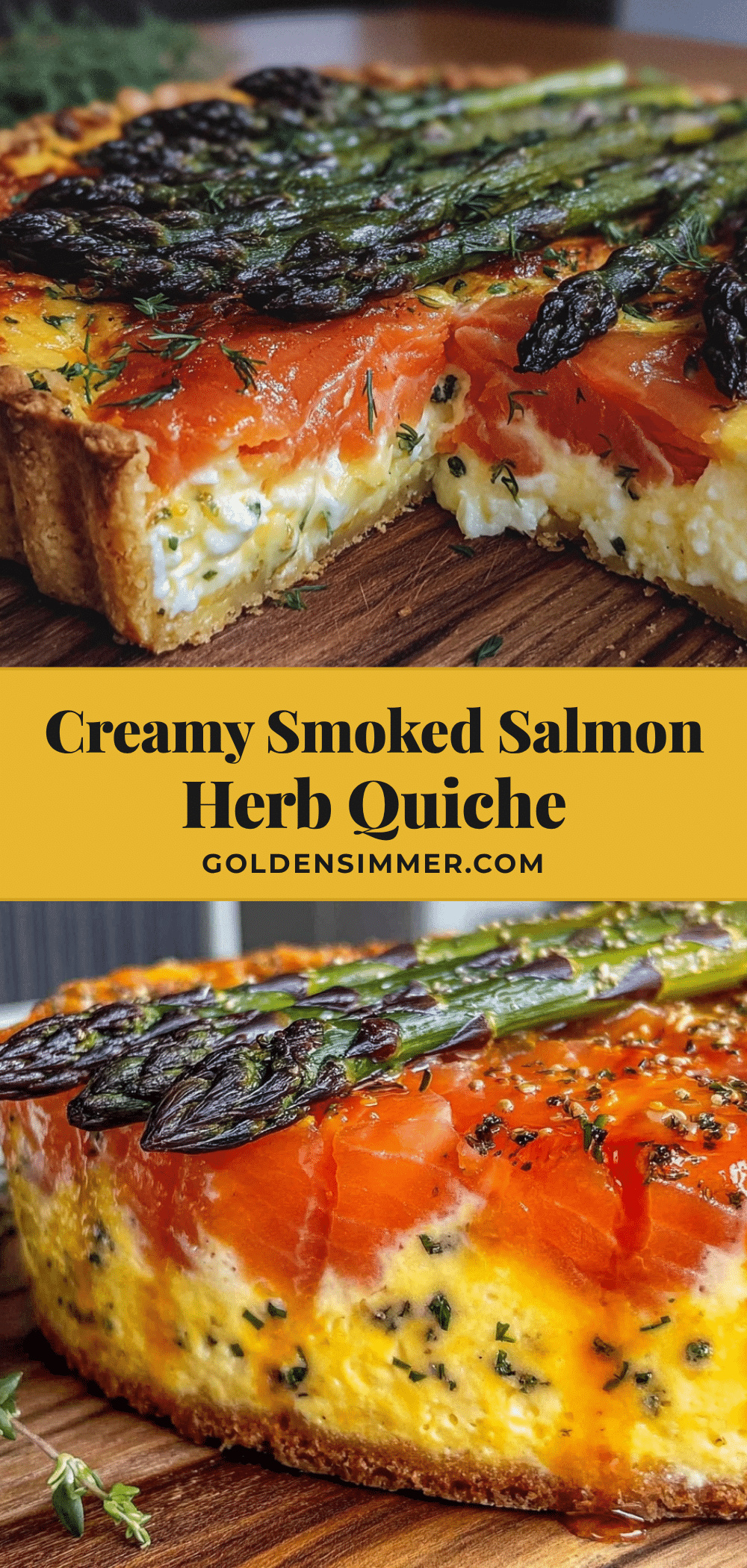 creamy smoked salmon quiche recipe