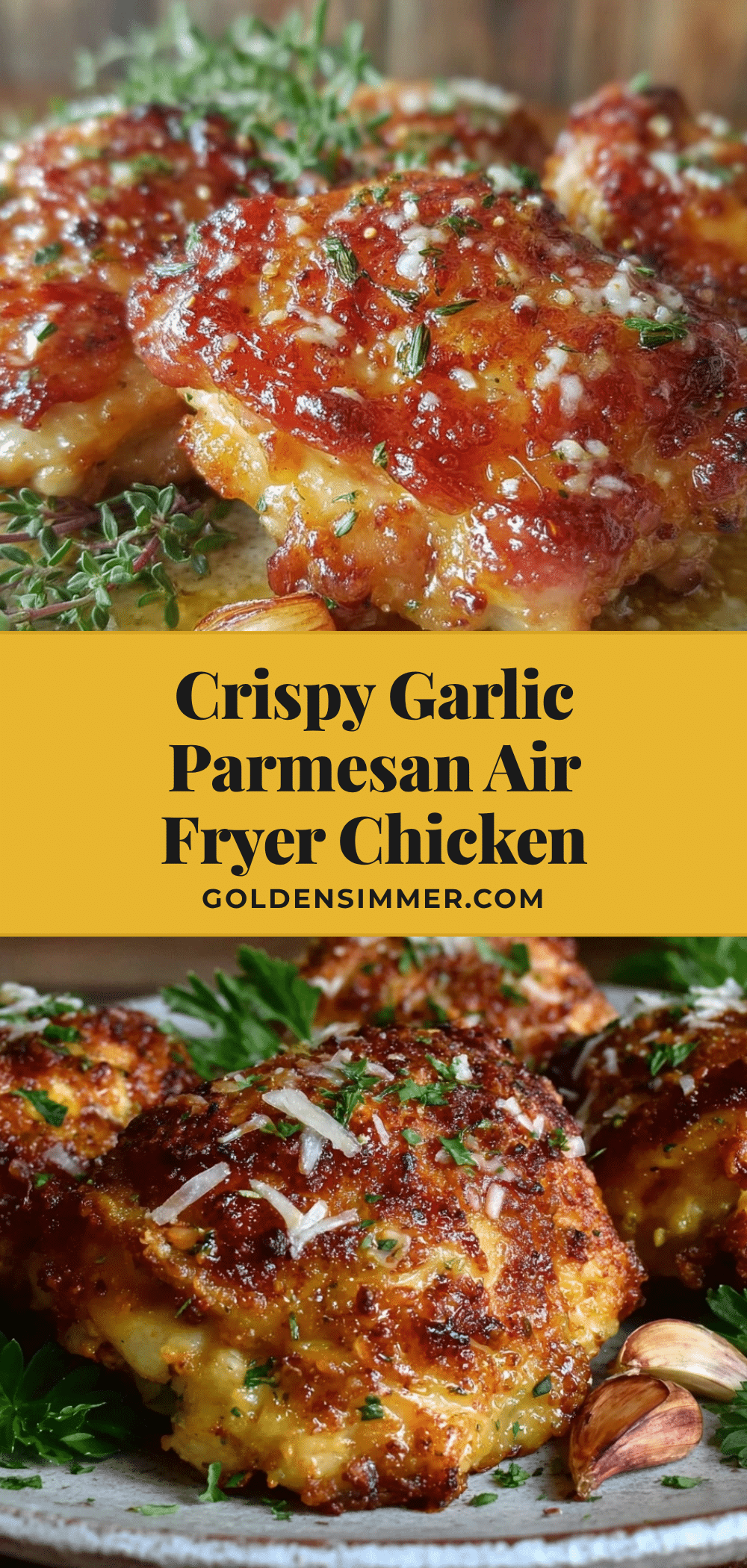 crispy garlic parmesan chicken thighs recipe