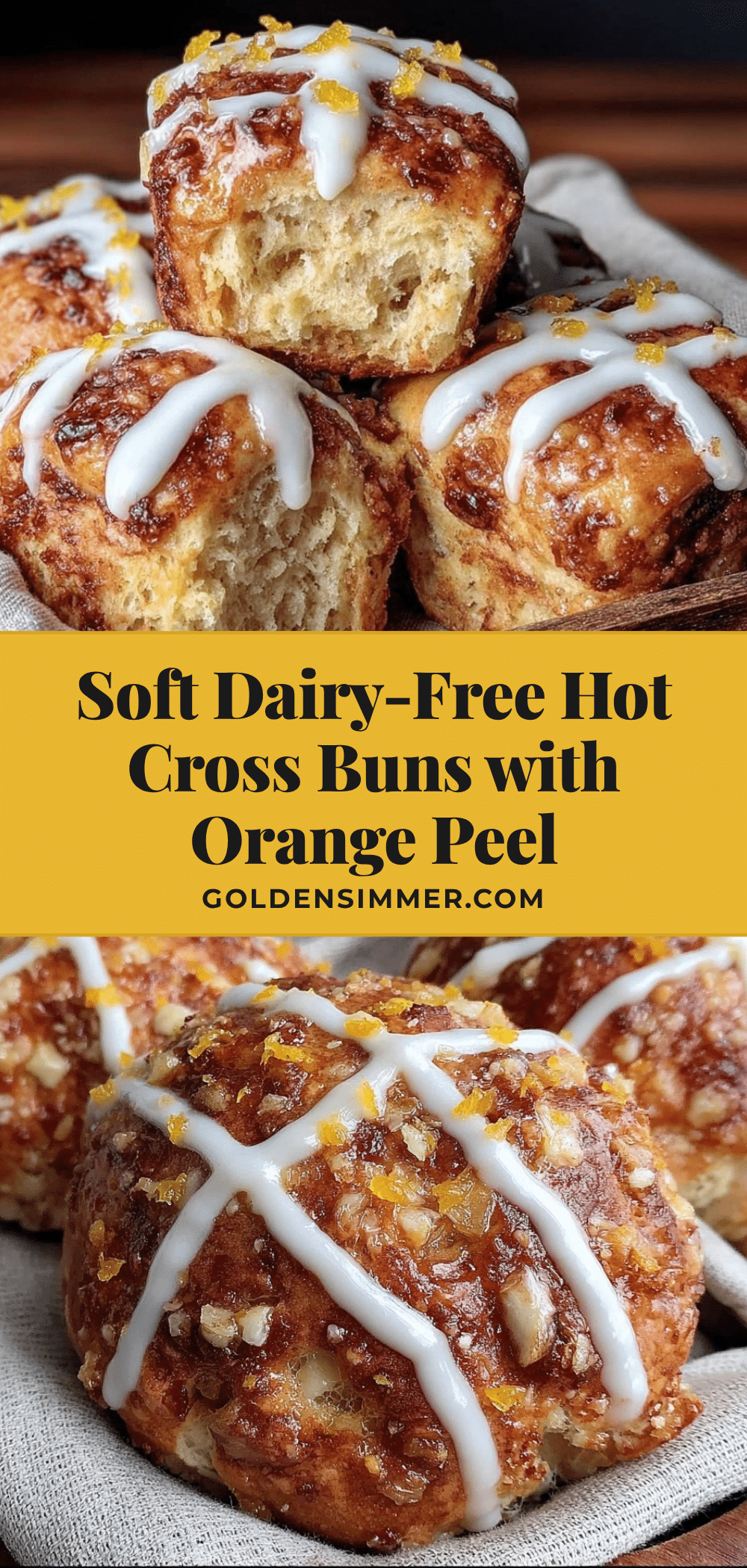 dairy-free hot cross buns recipe