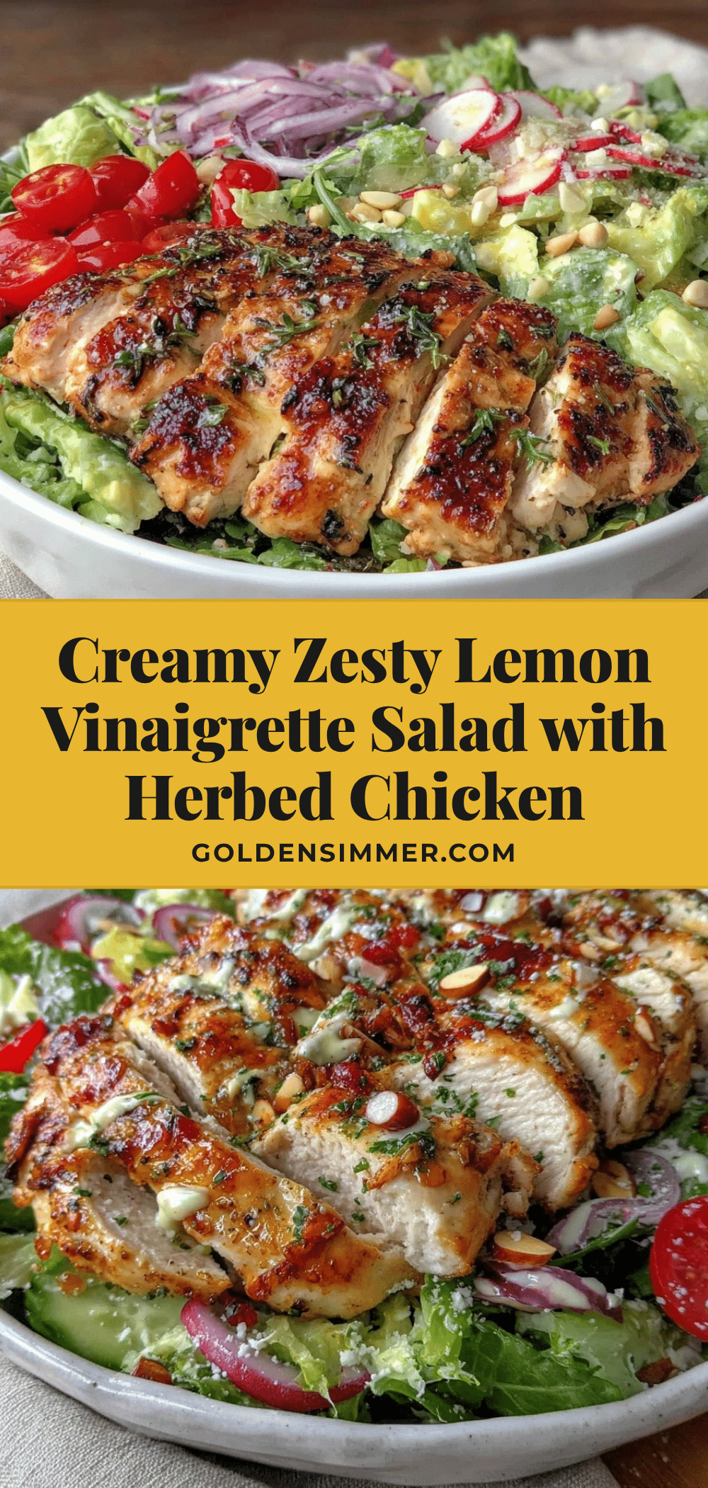 fresh creamy lemon vinaigrette salad recipe