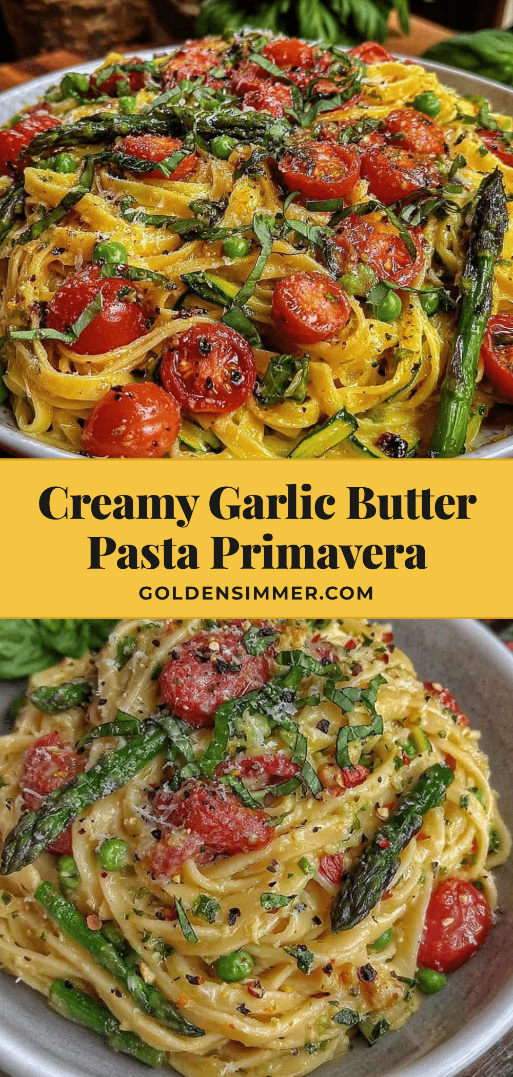 fresh garlic butter pasta primavera recipe
