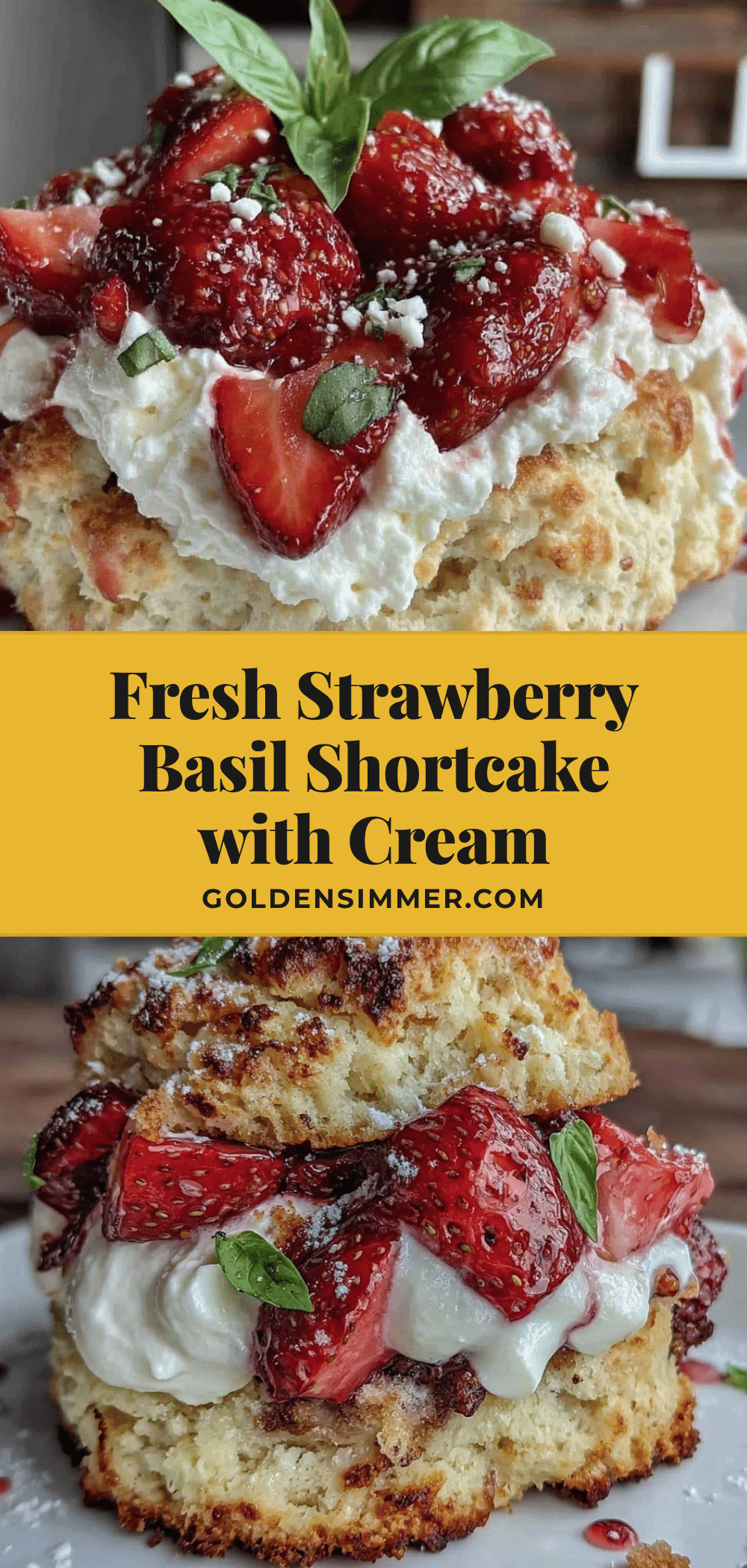 fresh strawberry basil shortcake recipe