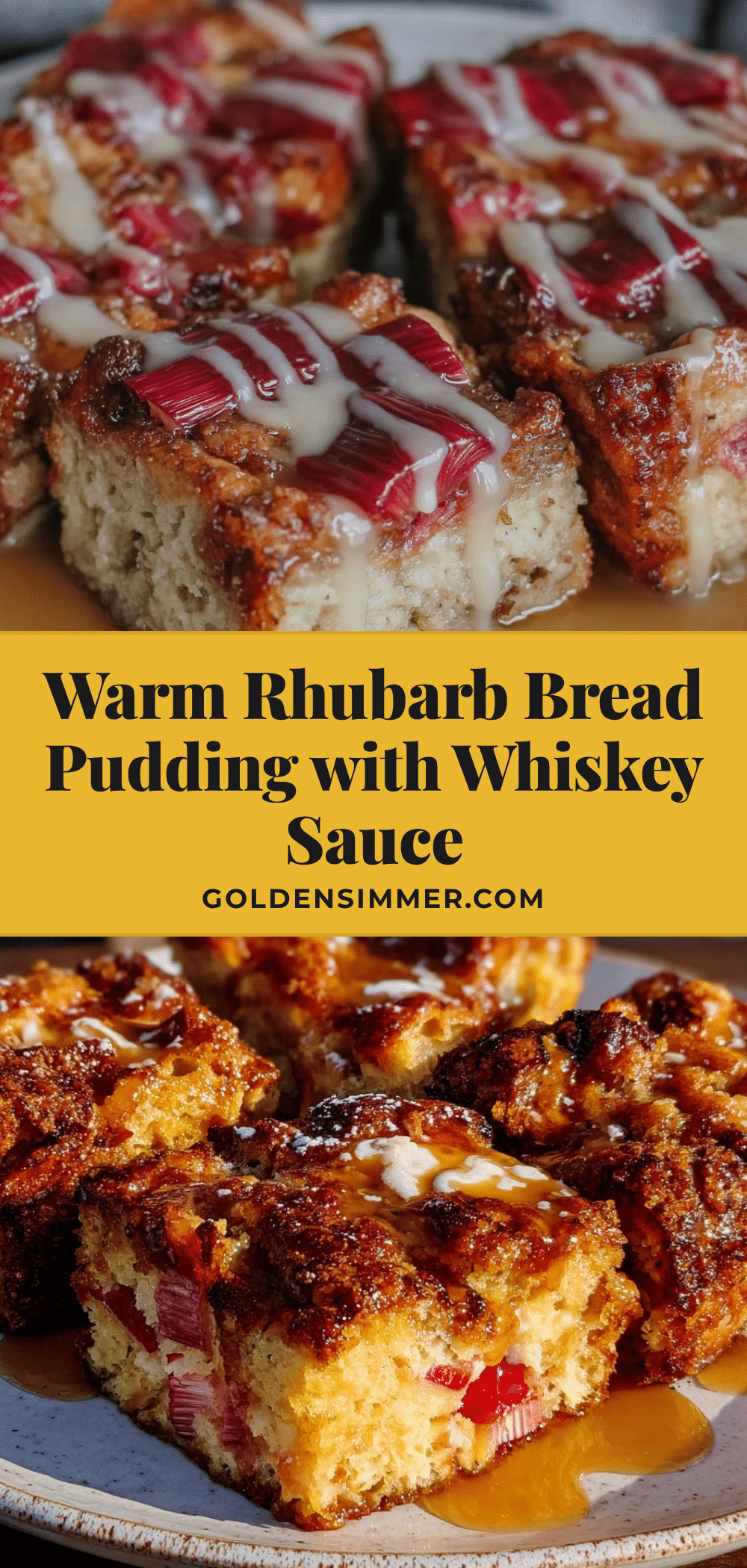 rhubarb bread pudding recipe