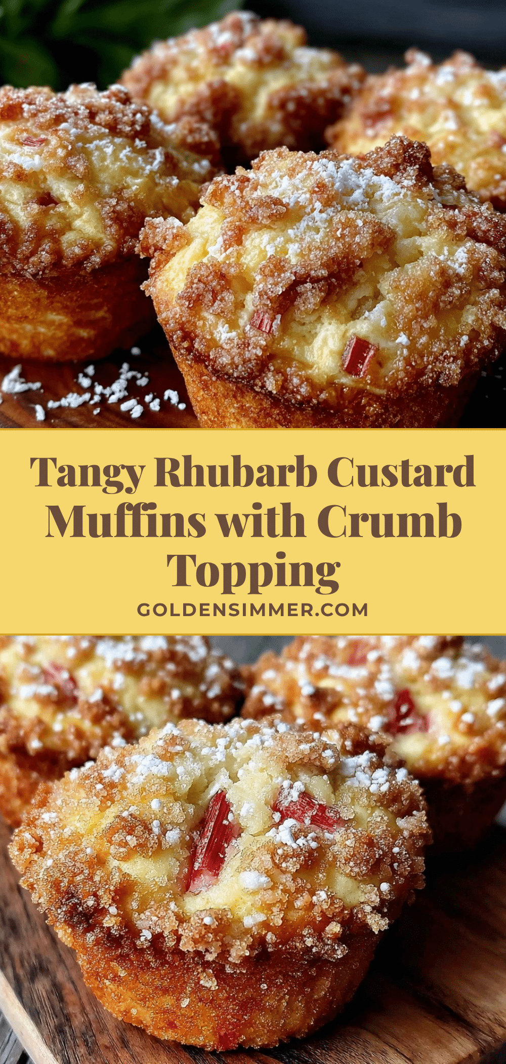 rhubarb custard muffins recipe
