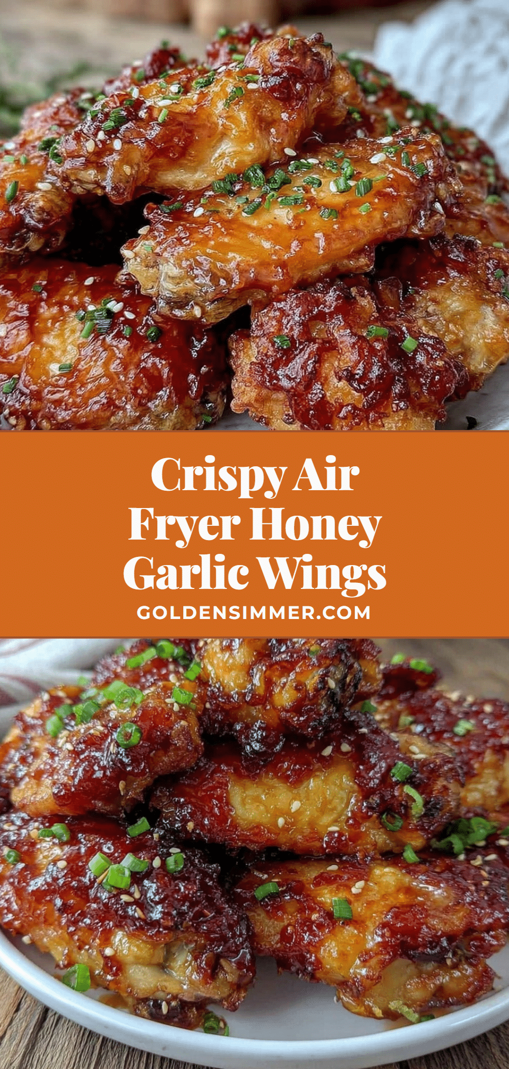 crispy air fryer honey garlic chicken wings recipe