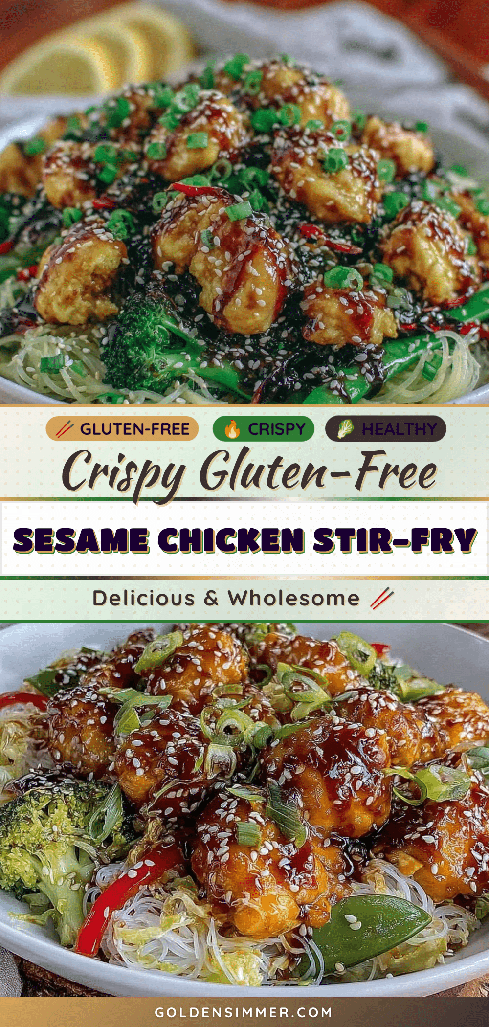 crispy gluten-free sesame chicken stir-fry recipe