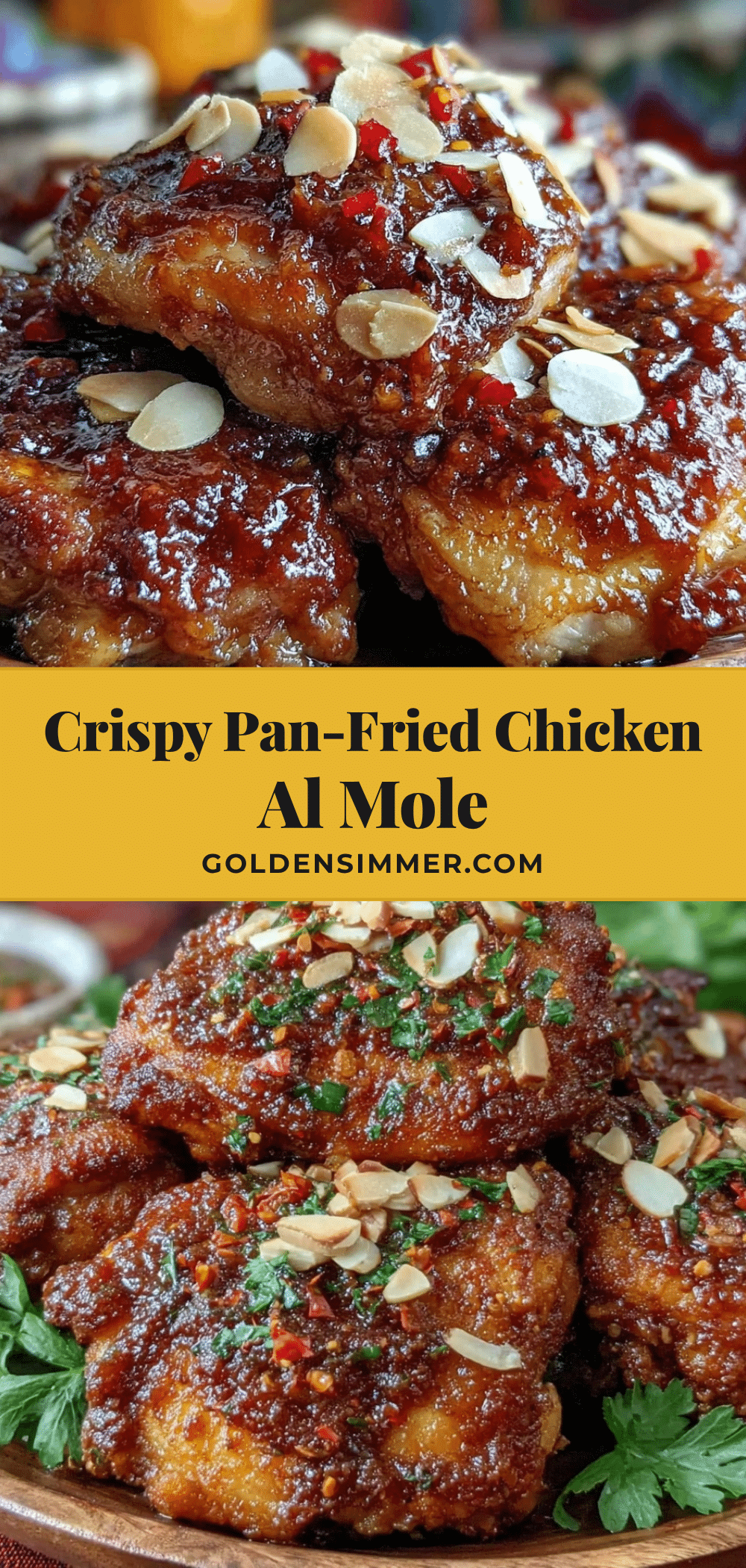 crispy pan-fried chicken al mole recipe