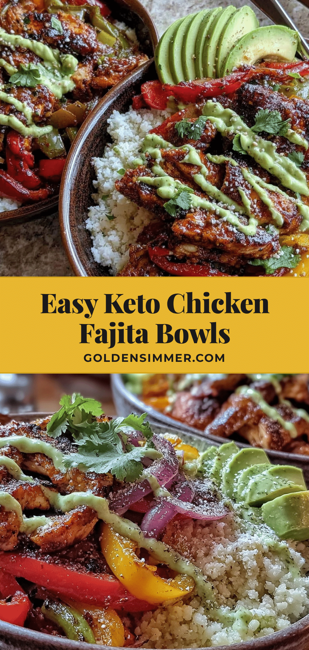 easy keto chicken fajita bowls recipe