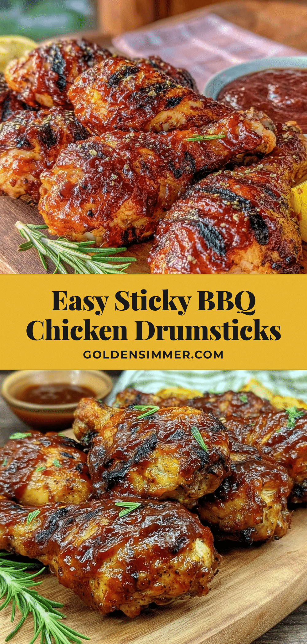 easy sticky BBQ chicken drumsticks recipe