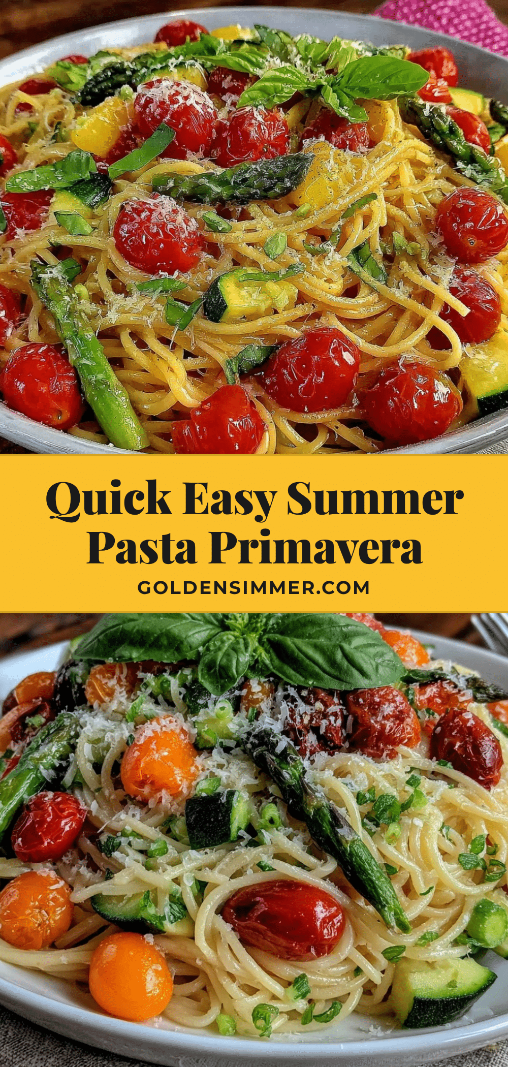 easy summer pasta primavera recipe