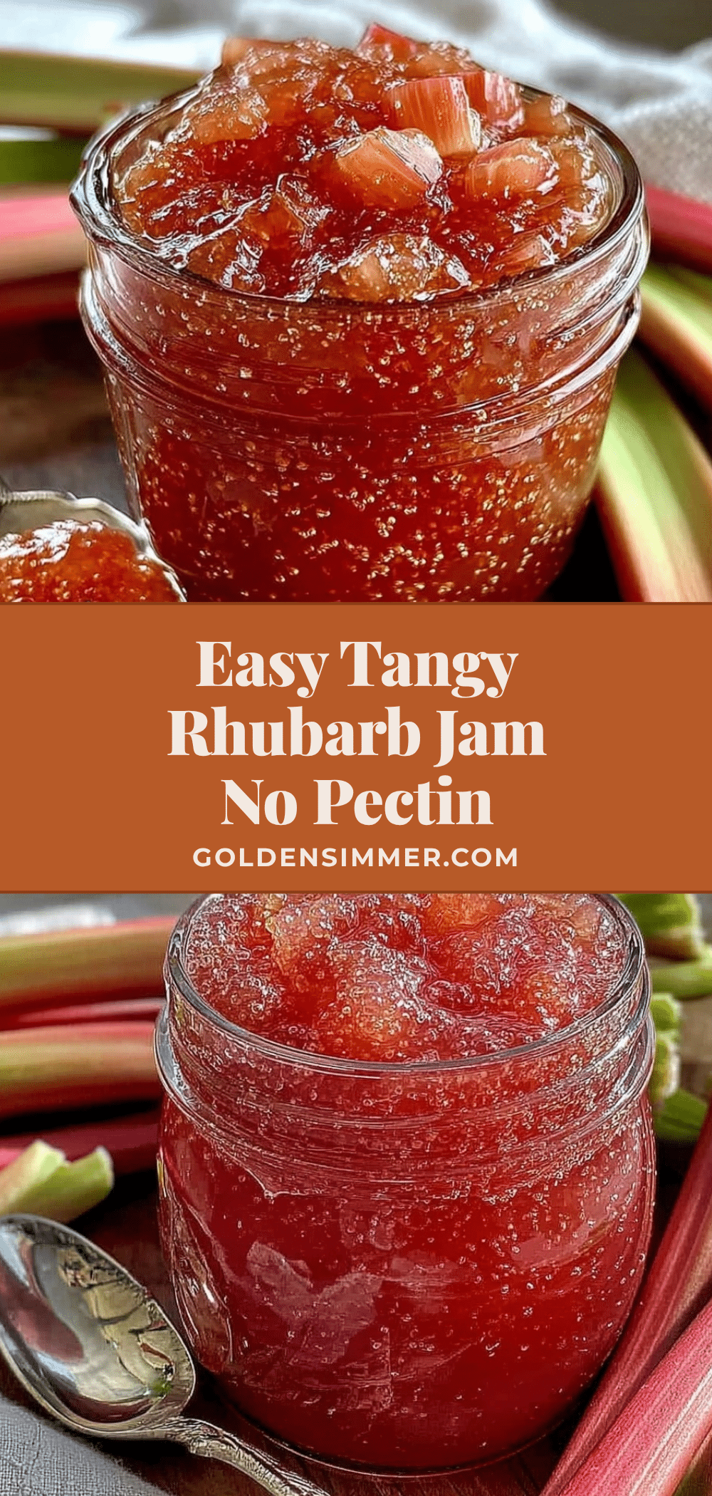 easy tangy rhubarb jam recipe