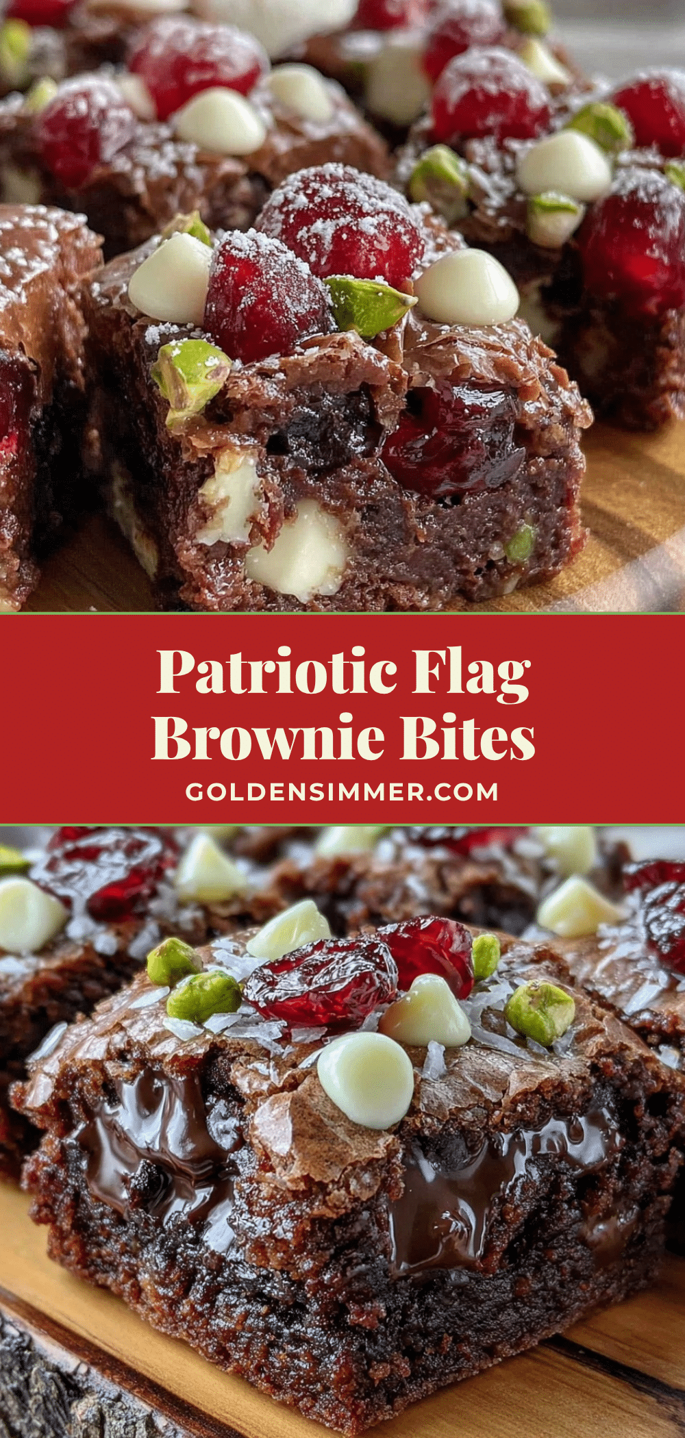 Flavorful Flag Brownie Bites recipe