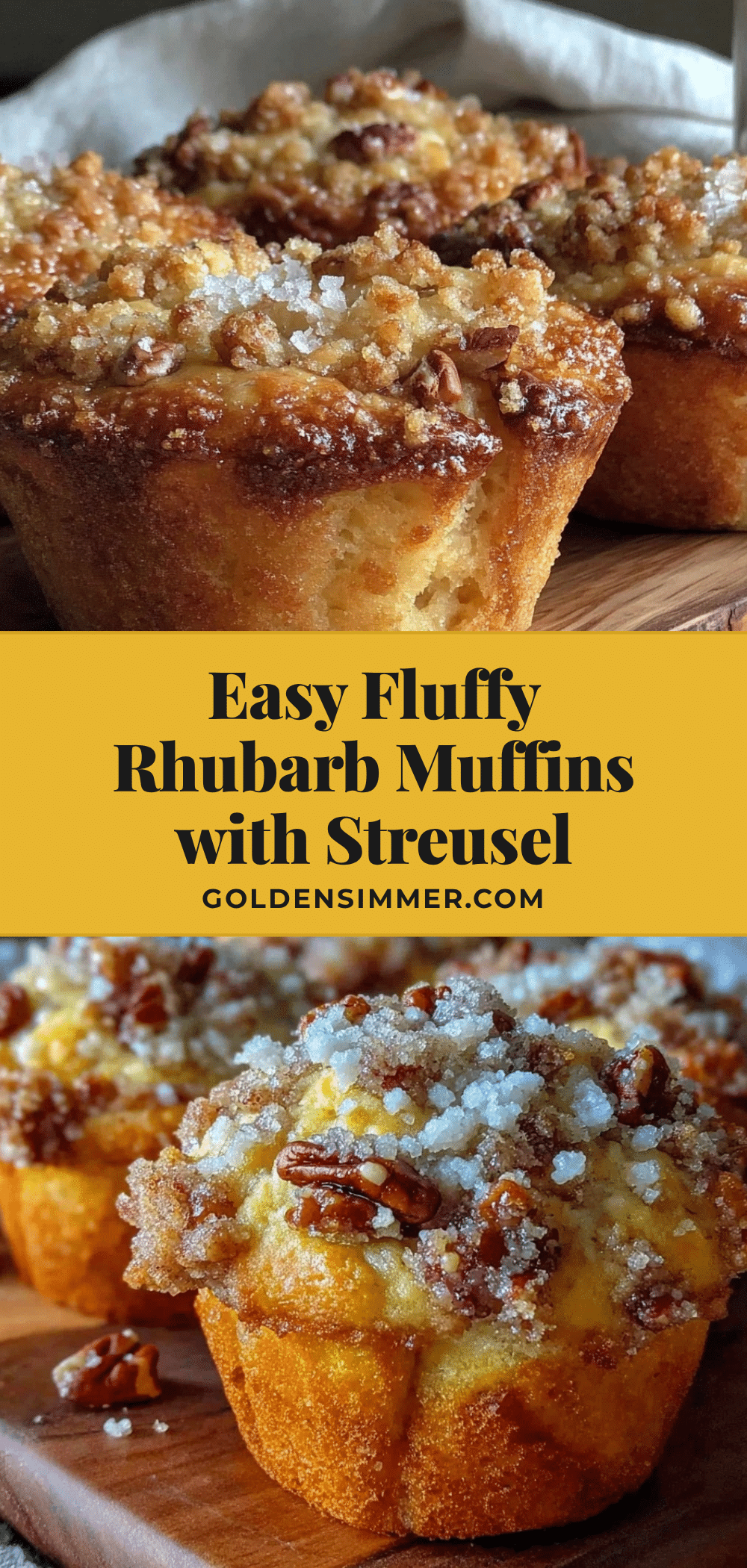 fluffy rhubarb muffins recipe
