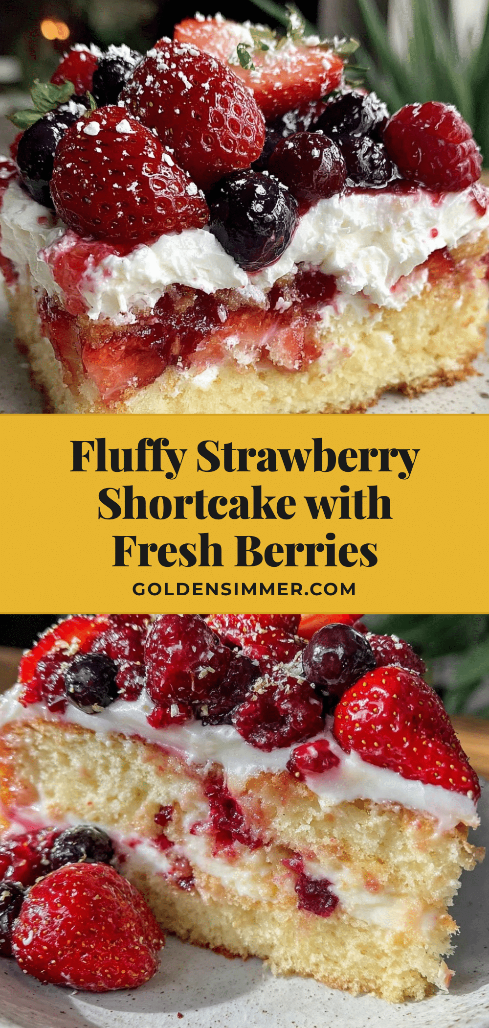 fluffy strawberry shortcake cake recipe