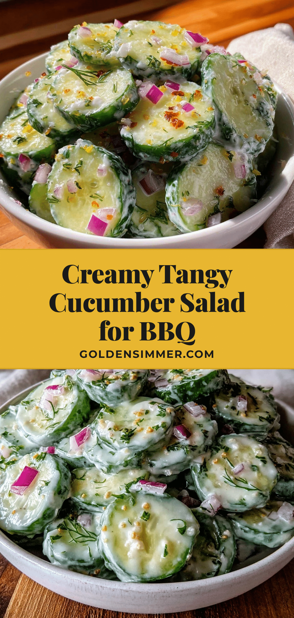 fresh creamy cucumber salad recipe