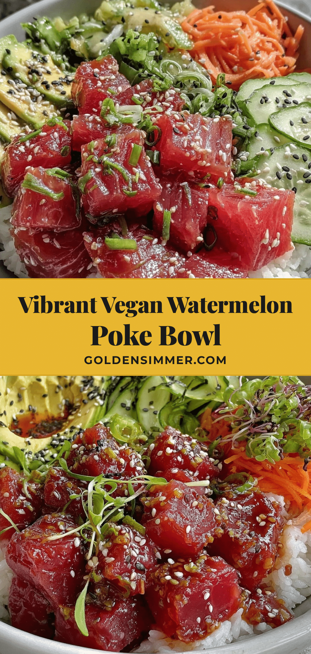 Fresh Vegan Watermelon Poke Bowl recipe