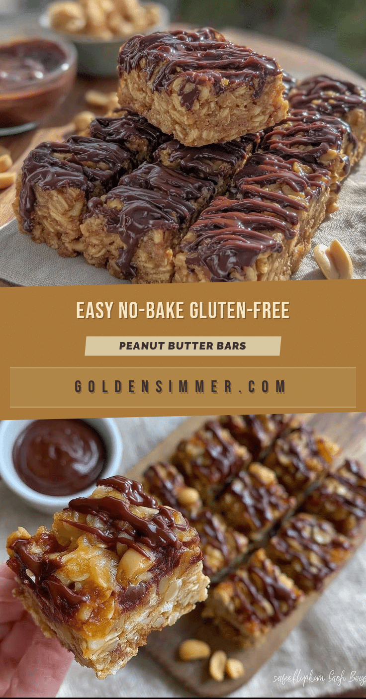 gluten-free no-bake peanut butter oat bars recipe