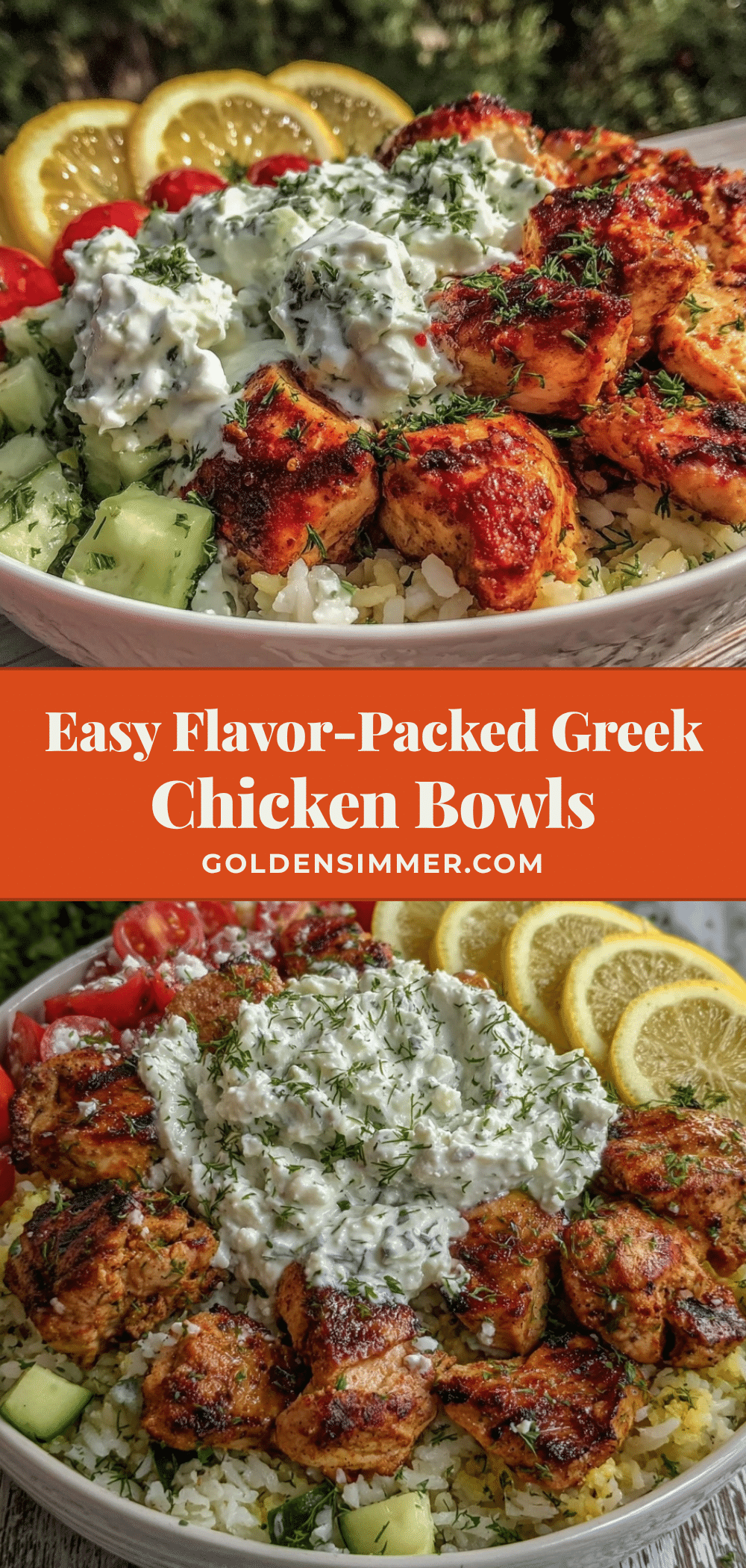 Greek chicken bowls recipe
