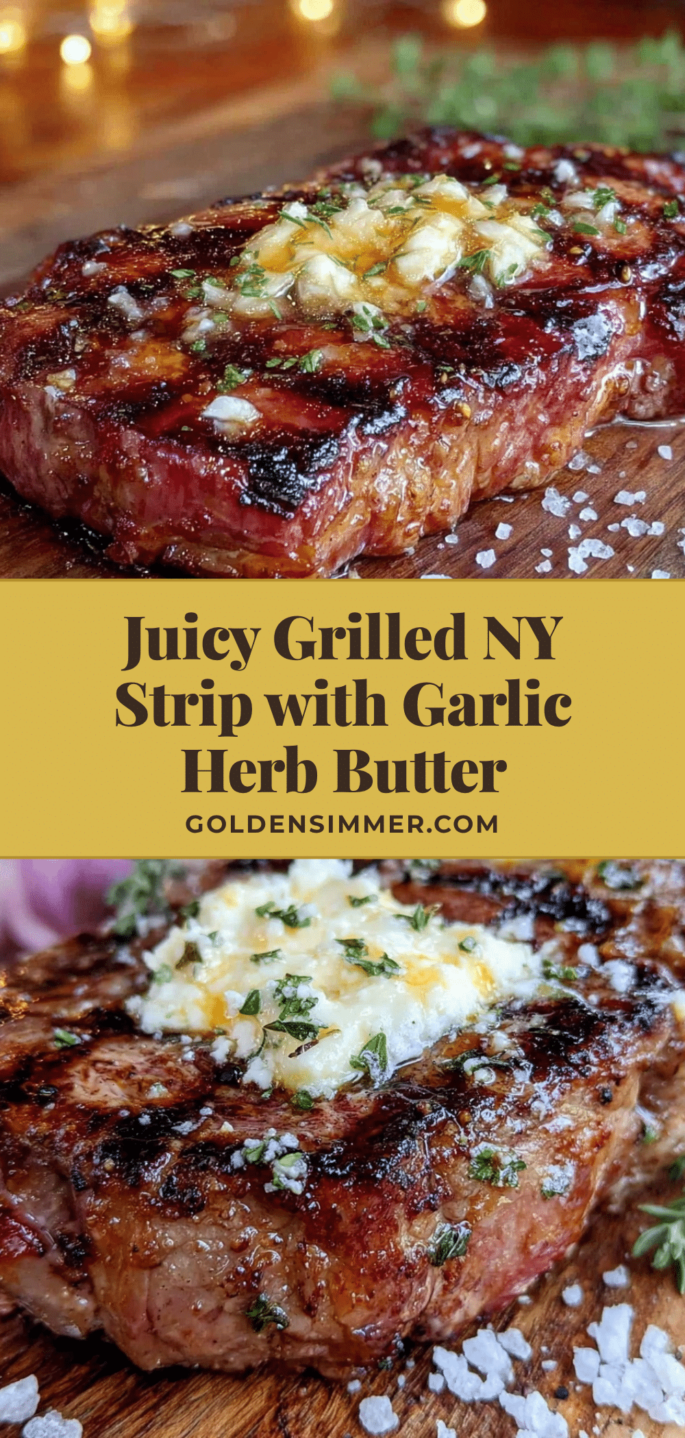 grilled New York strip steak recipe
