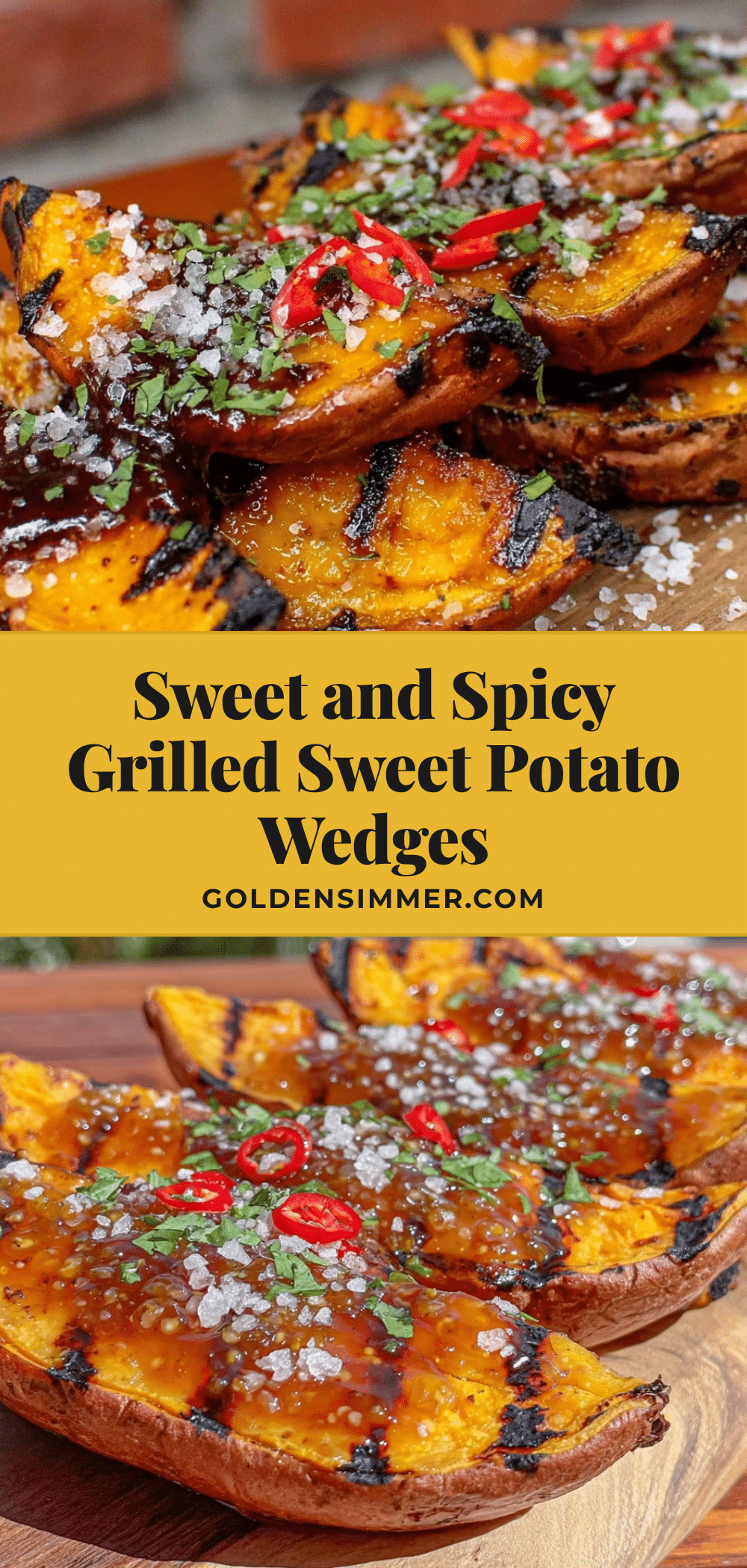 grilled sweet potato wedges recipe