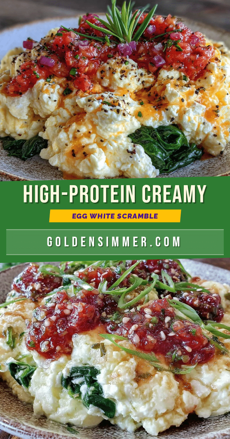 healthy high-protein cottage cheese egg white scramble recipe