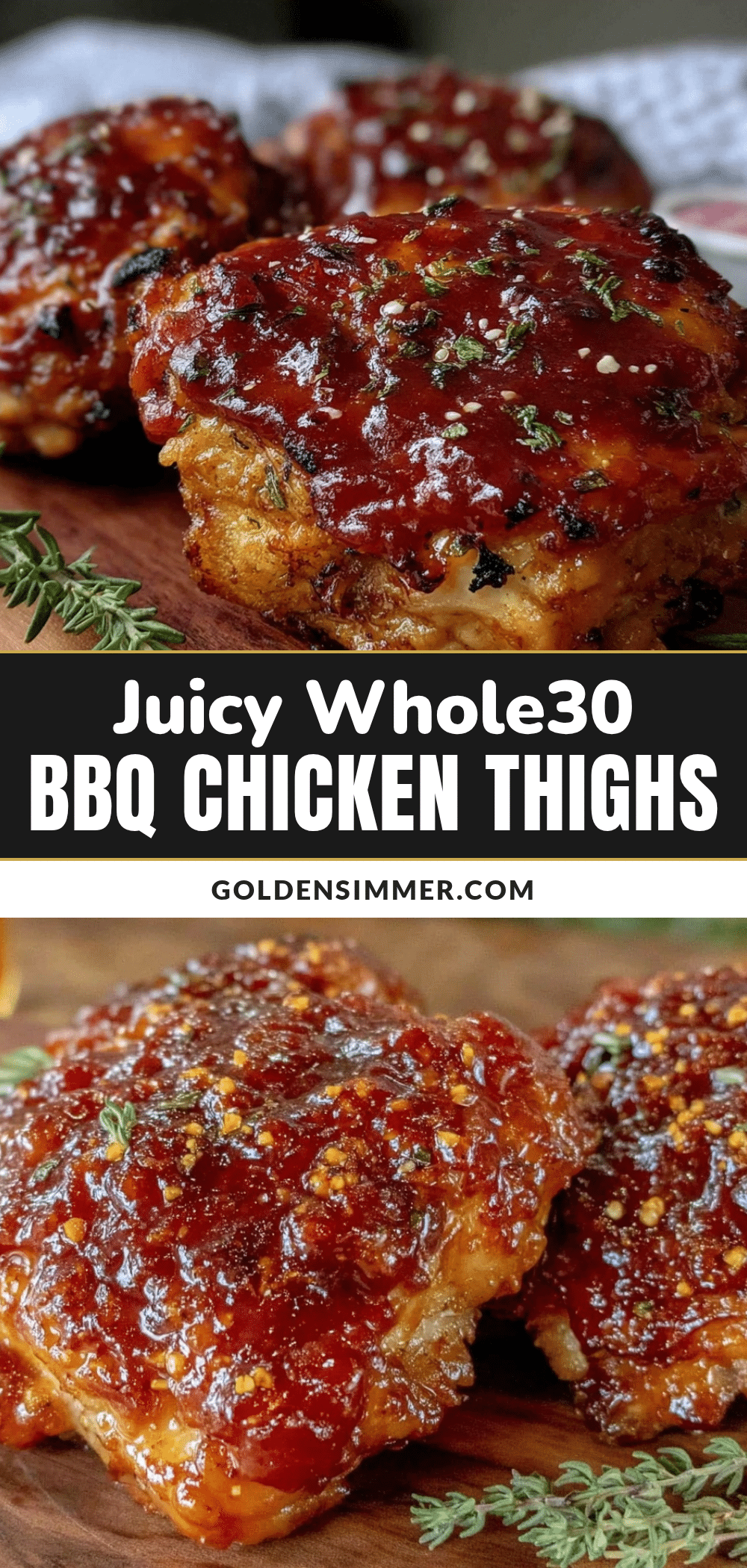 Healthy Whole30 BBQ Chicken Thighs recipe