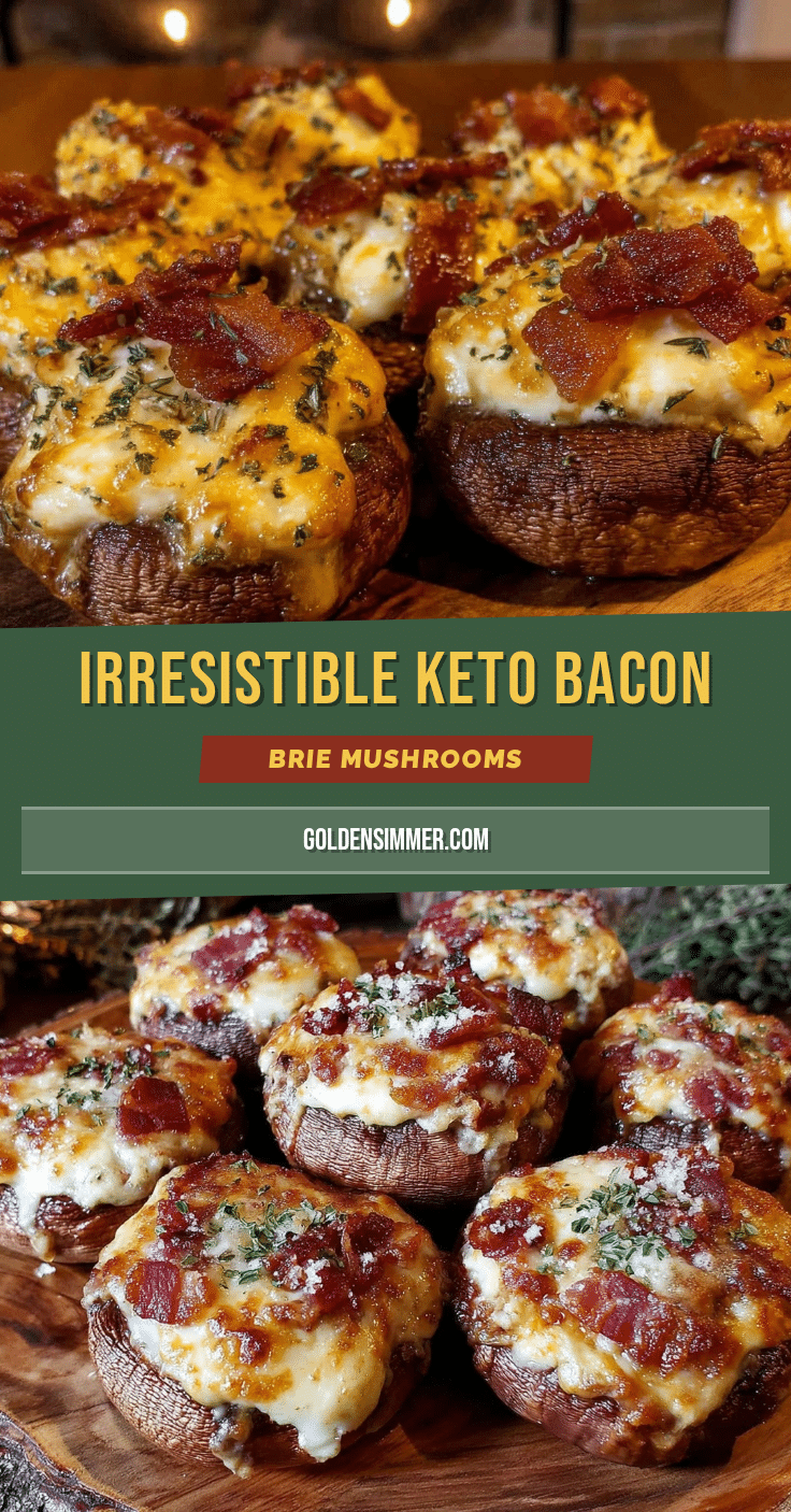 keto bacon and brie stuffed mushrooms recipe