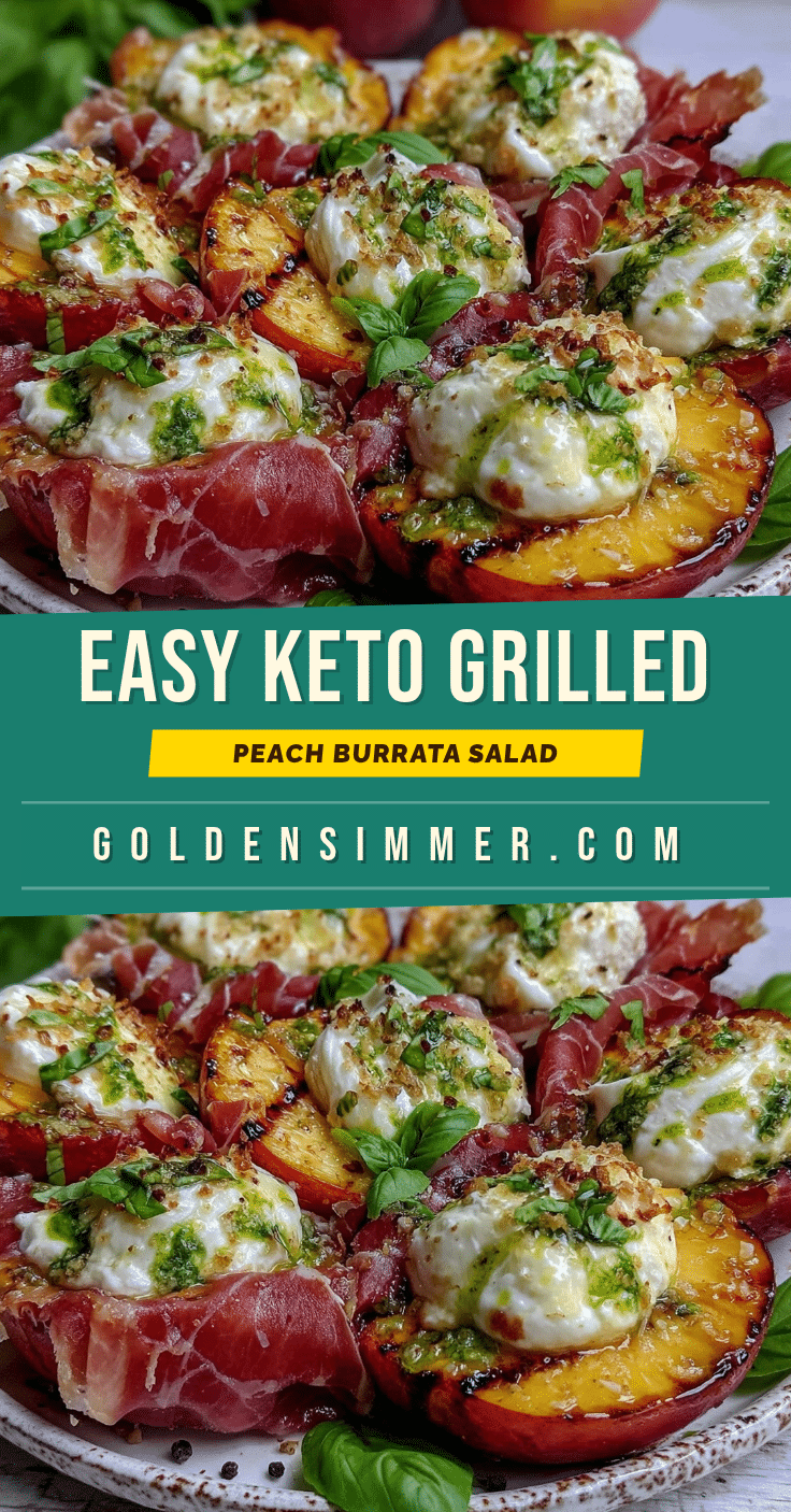 keto grilled peach and burrata salad recipe