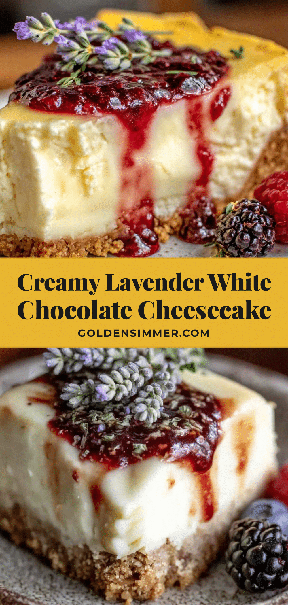lavender white chocolate cheesecake recipe
