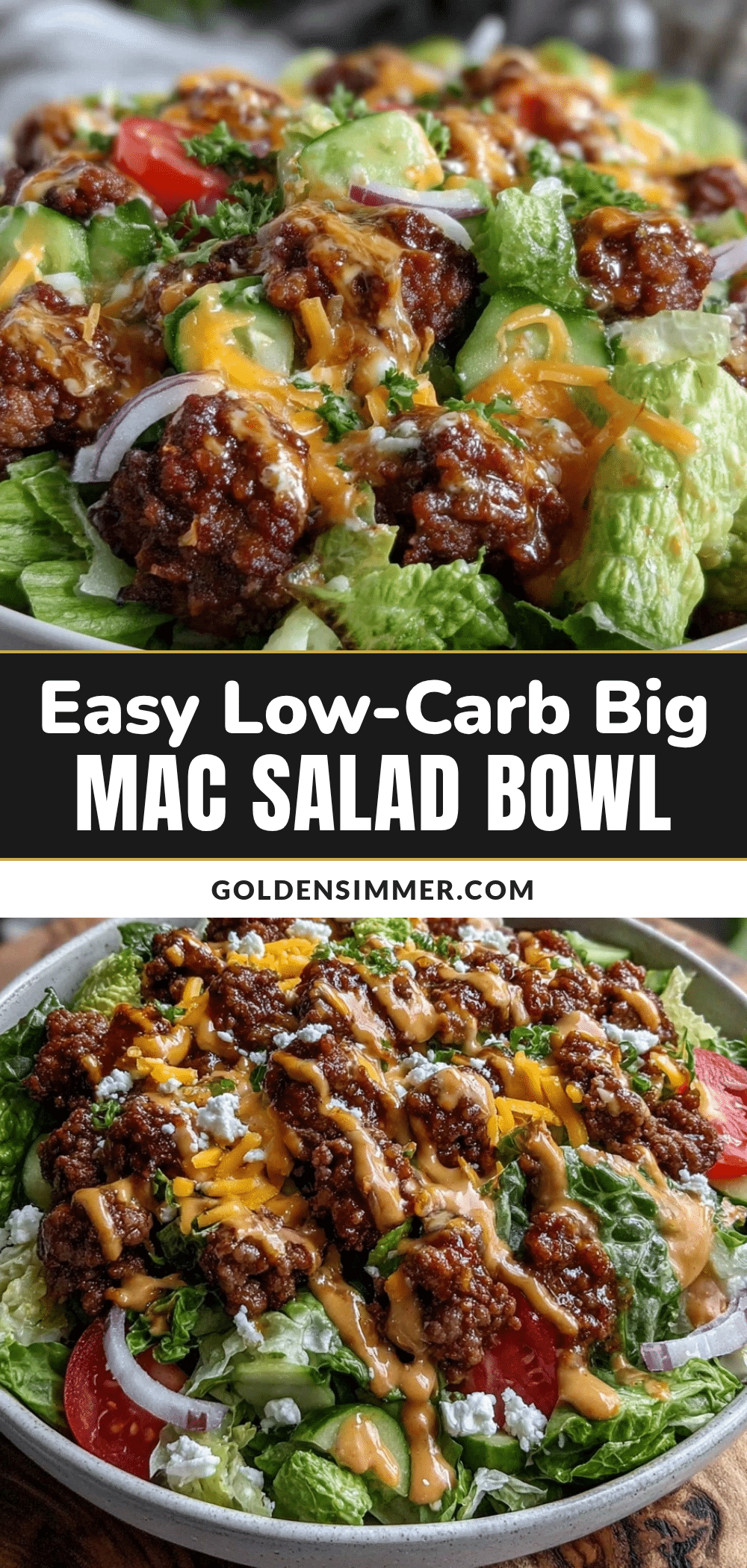low carb big mac salad bowl recipe