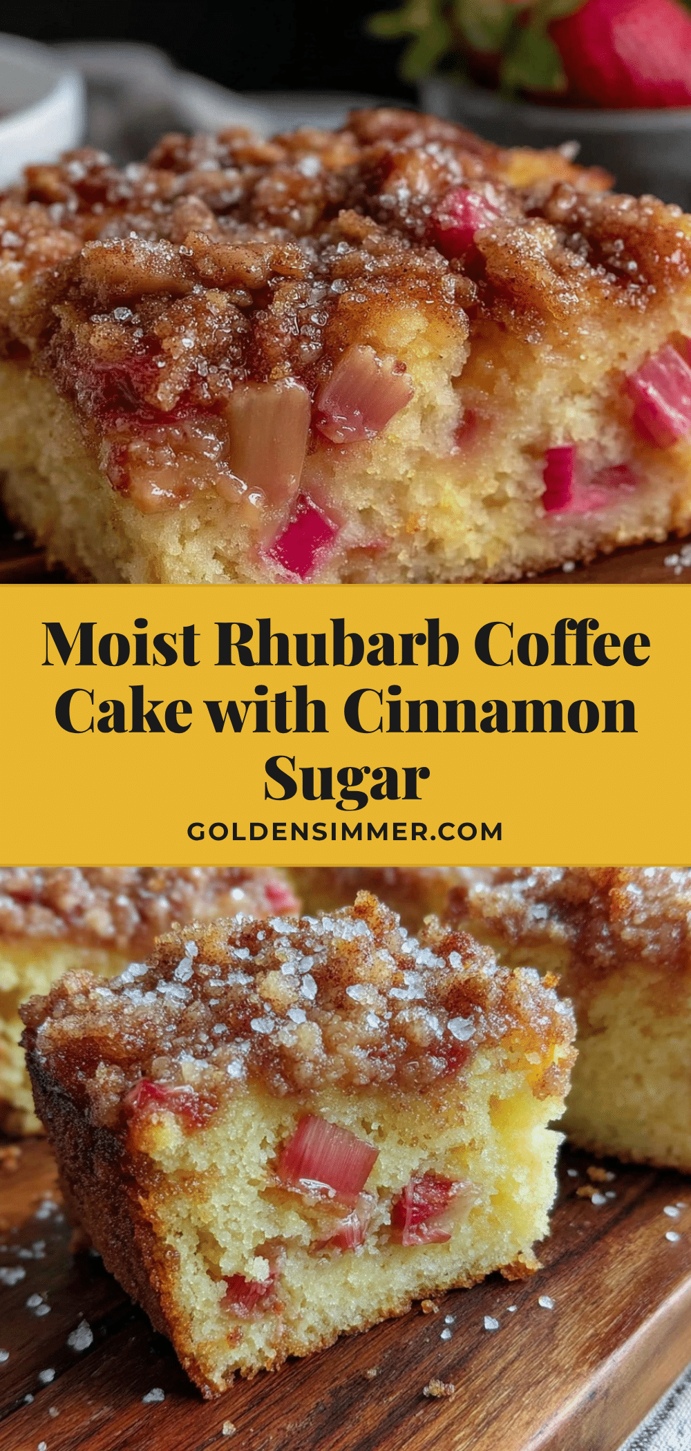 moist rhubarb coffee cake recipe