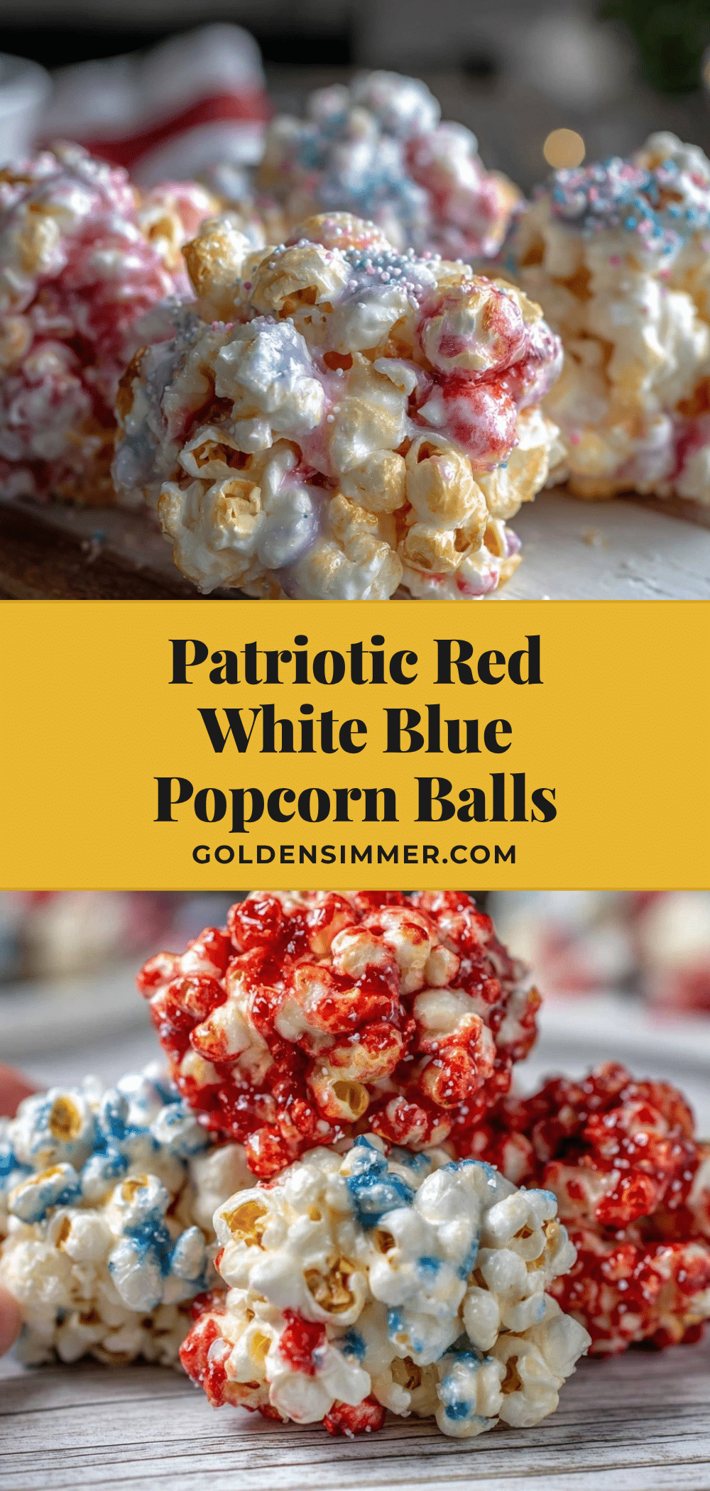 red white blue popcorn balls recipe