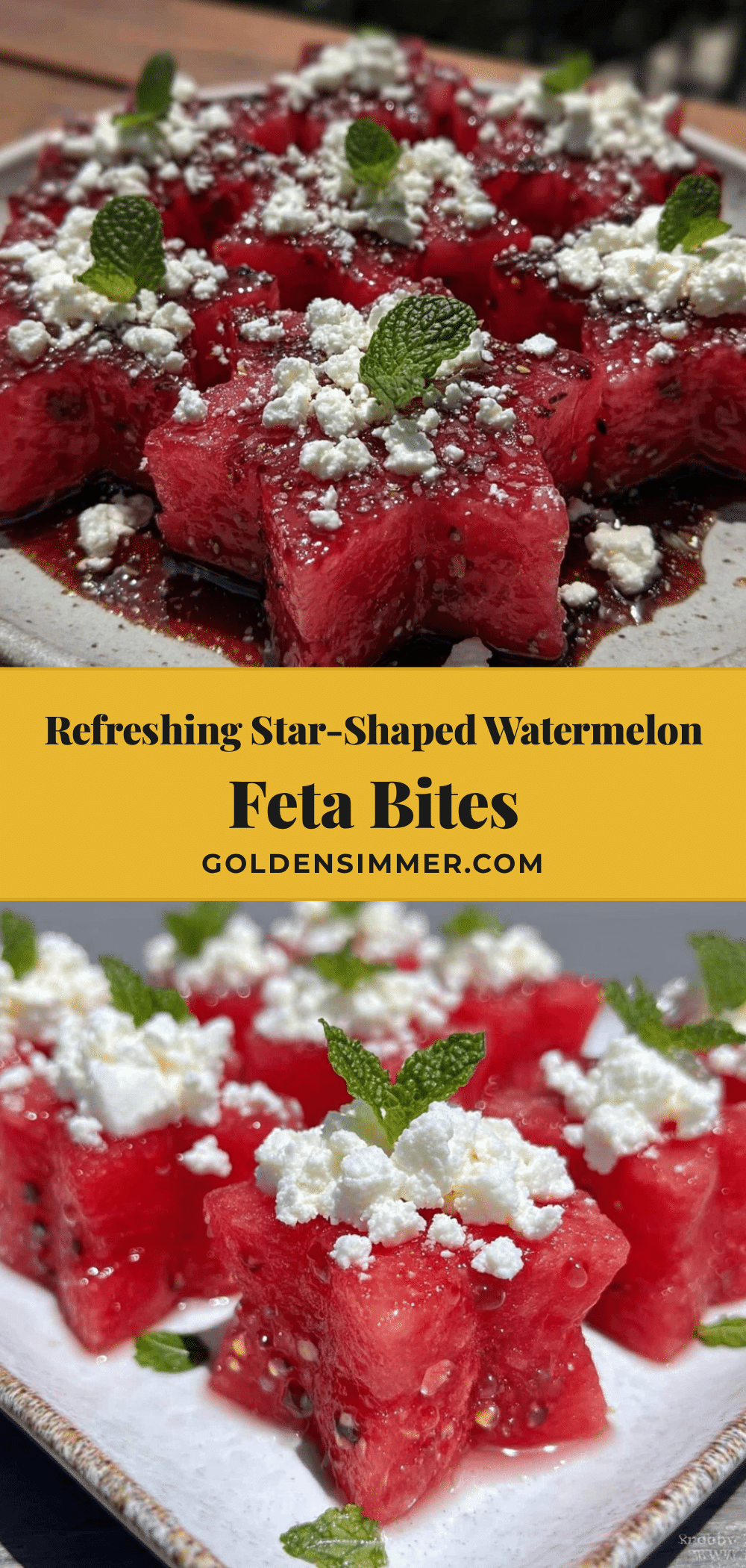 star-shaped watermelon bites recipe