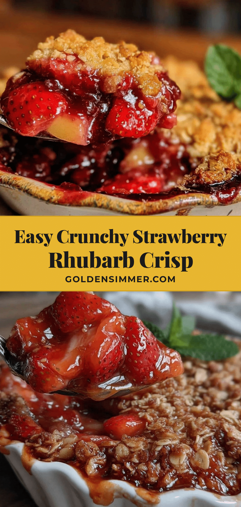 strawberry rhubarb crisp recipe