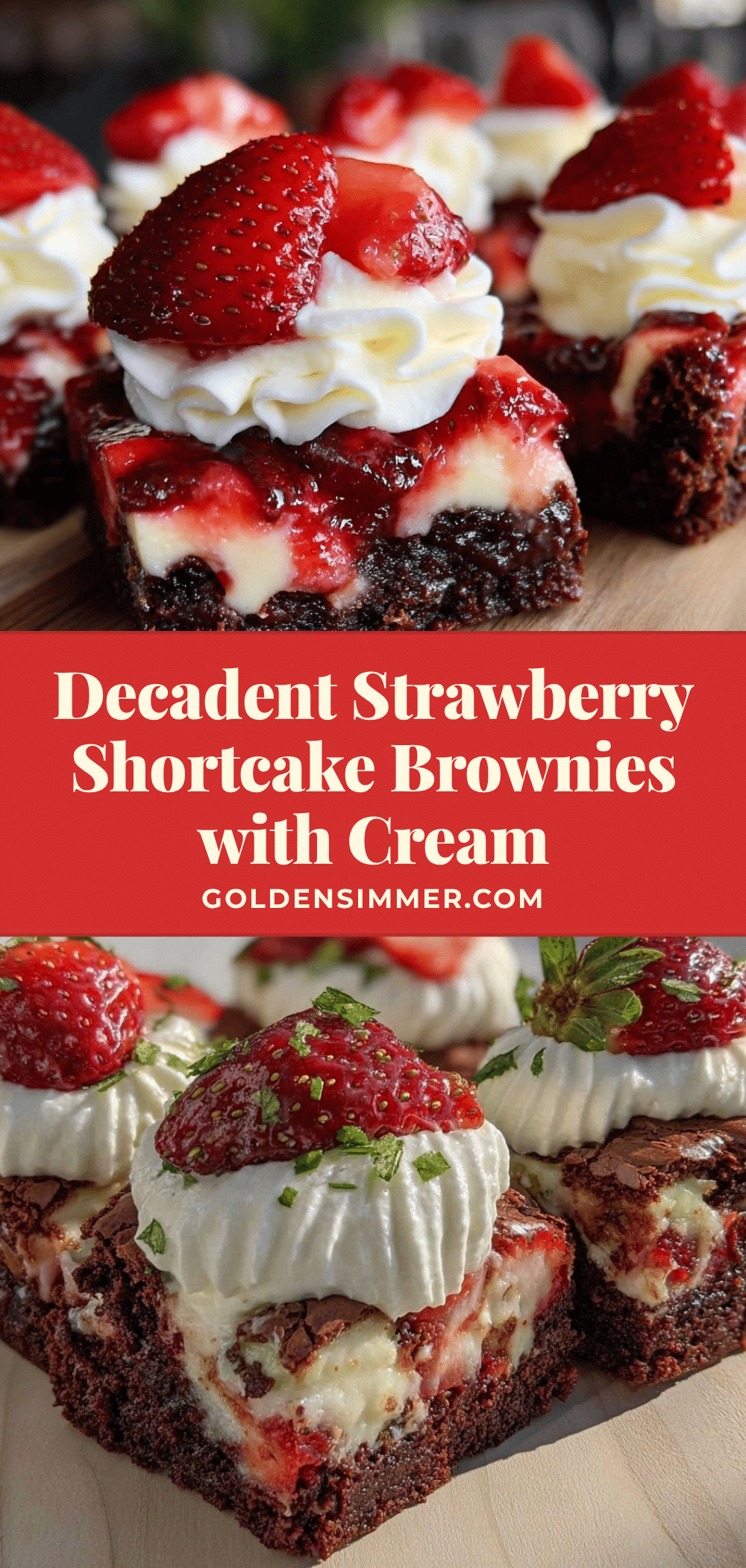 strawberry shortcake brownies recipe