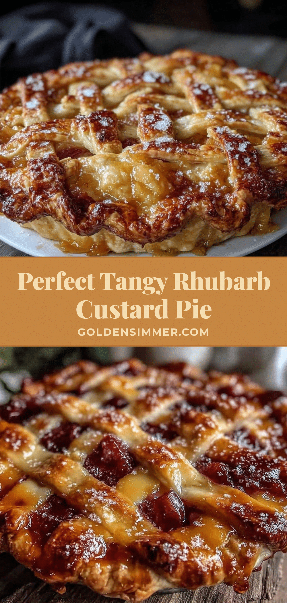 tangy rhubarb custard pie recipe