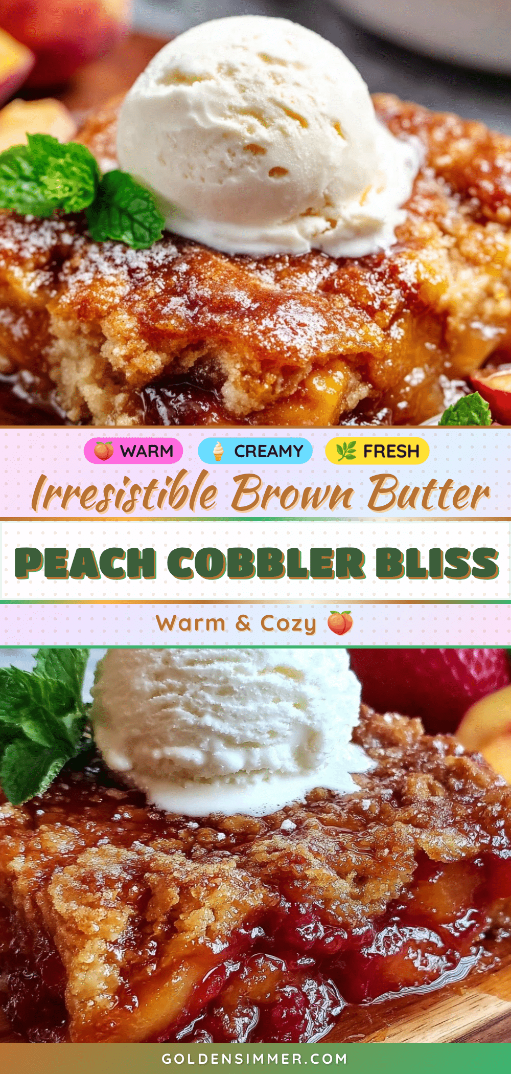 brown butter peach cobbler recipe
