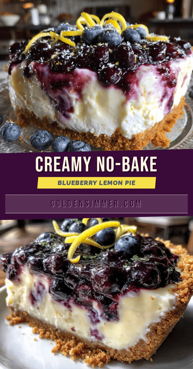 creamy blueberry lemon icebox pie recipe