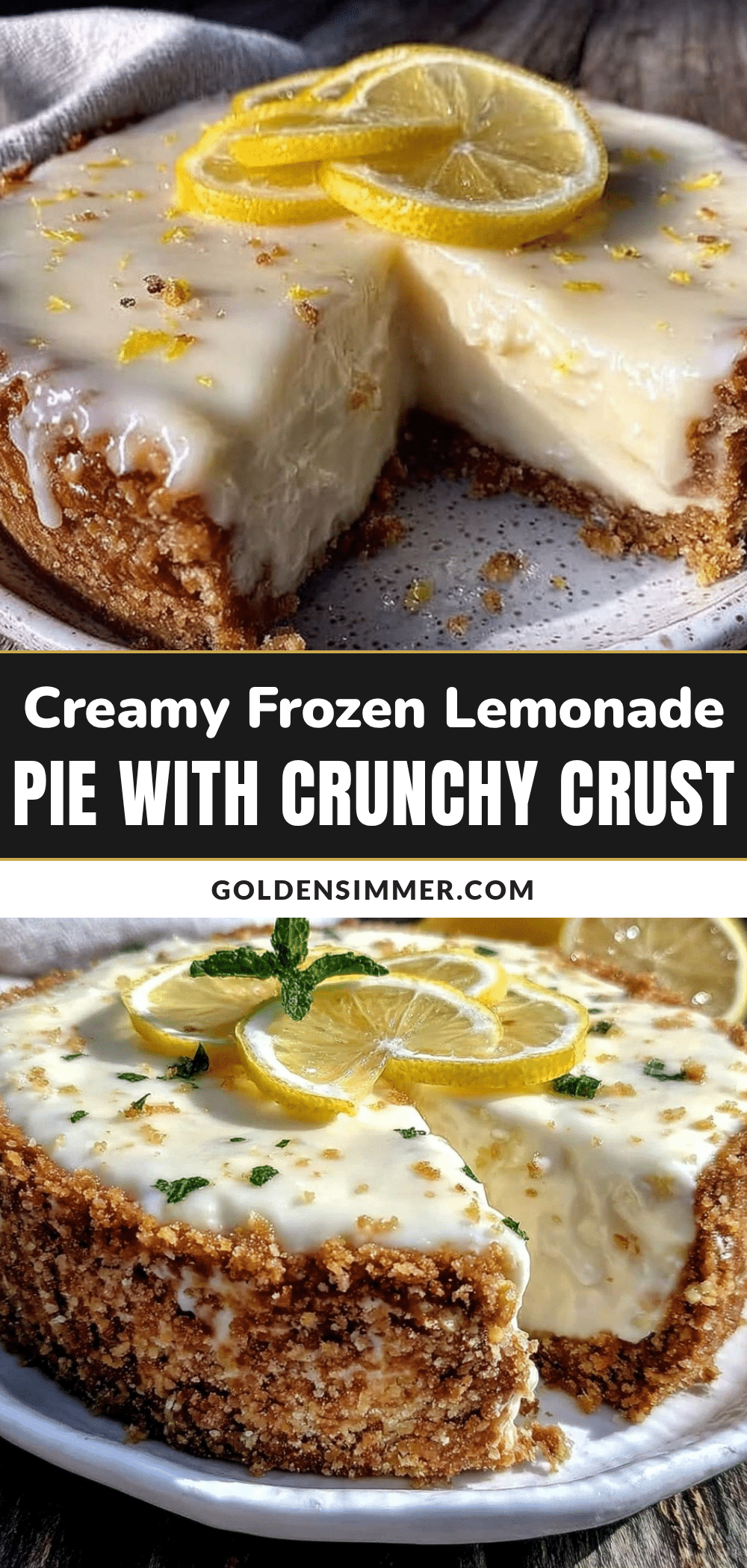 creamy frozen lemonade pie recipe