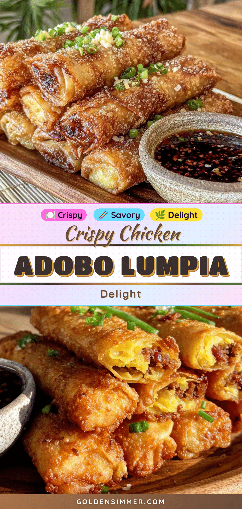 crispy chicken adobo lumpia recipe