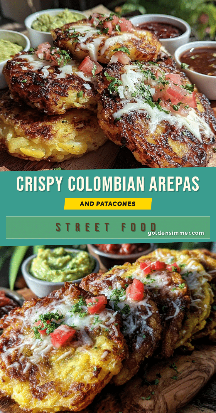 crispy Colombian arepas and patacones recipe