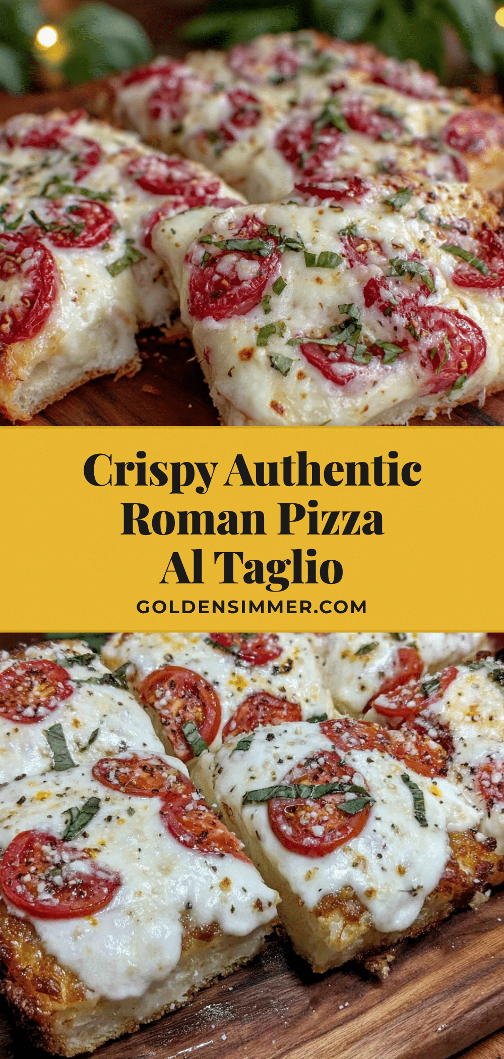 crispy Roman pizza al taglio recipe