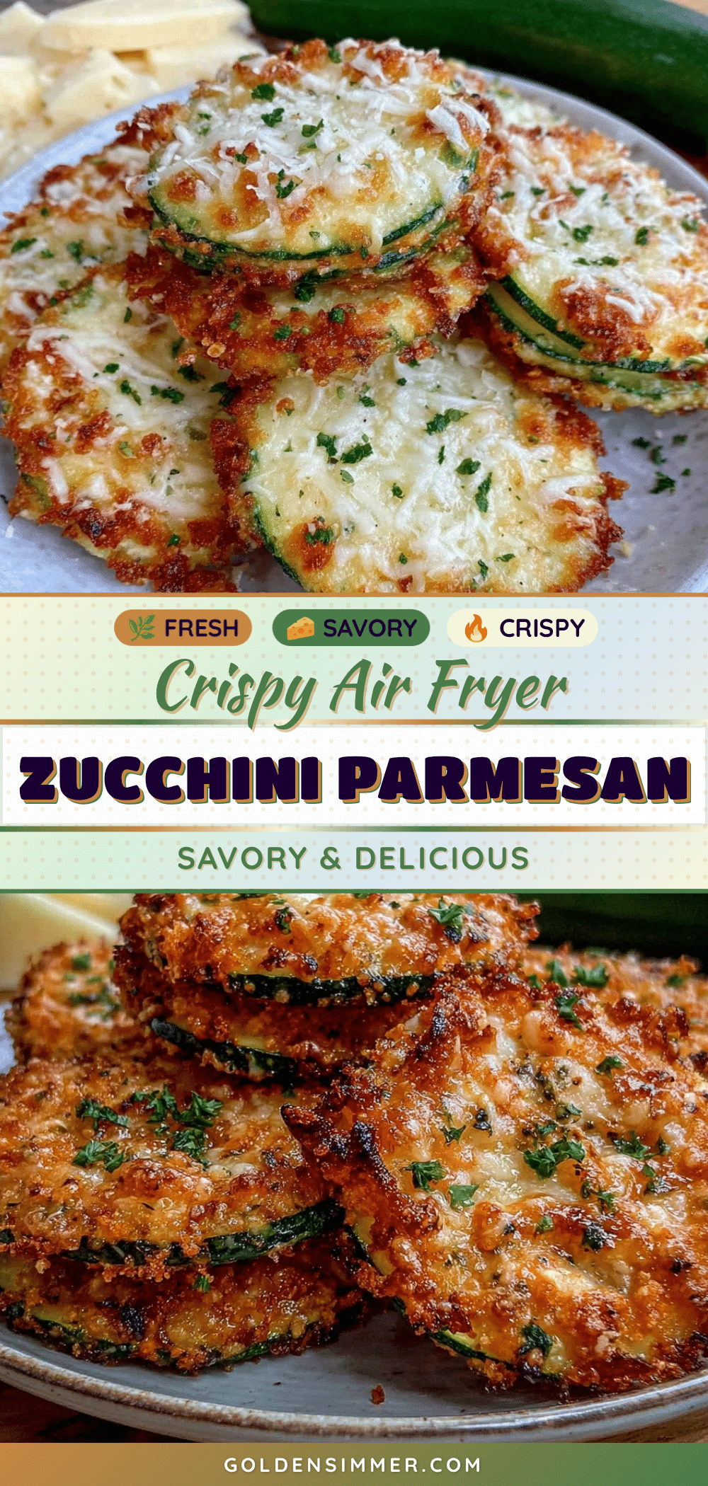 crispy zucchini Parmesan crisps air fryer recipe recipe