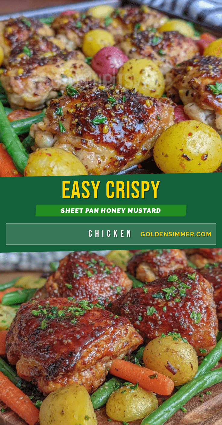 easy crispy sheet pan honey mustard chicken recipe
