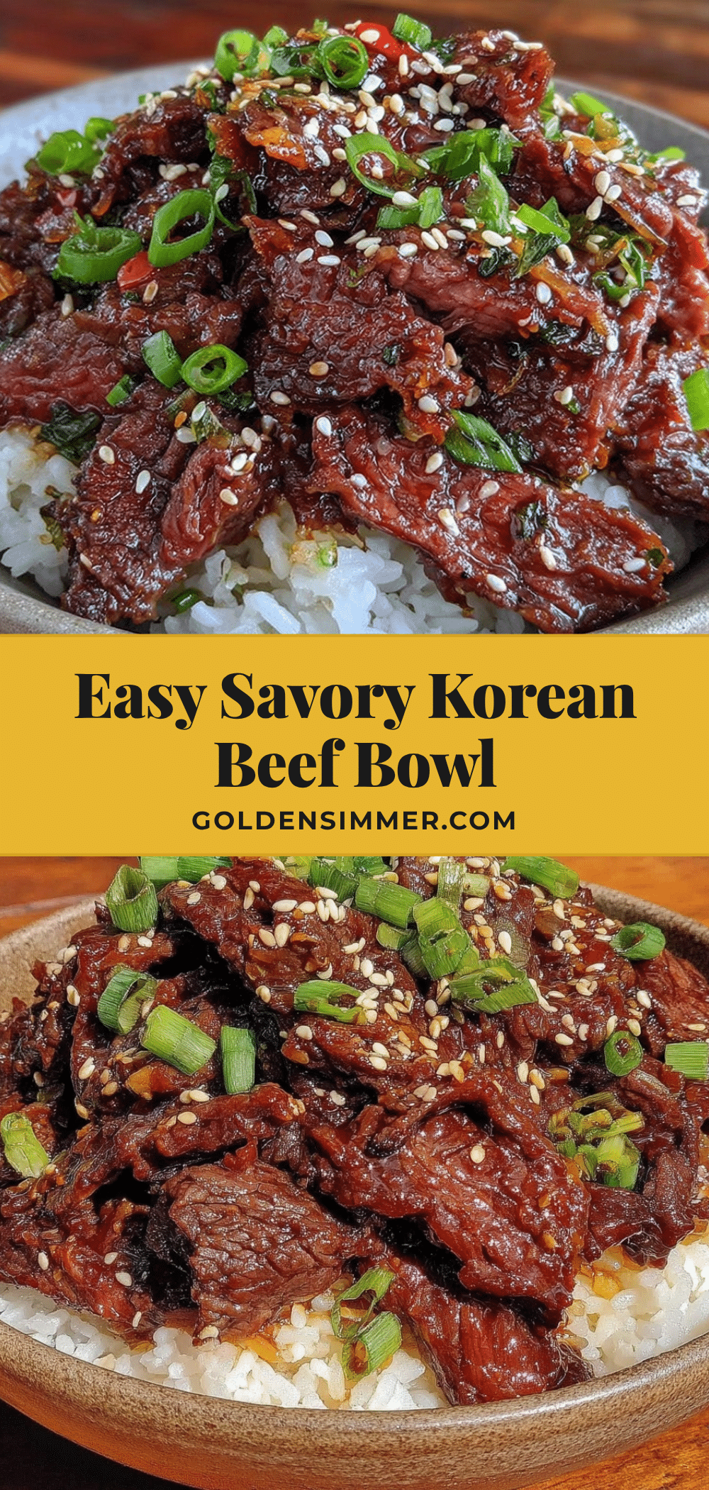 easy savory korean beef bowl recipe