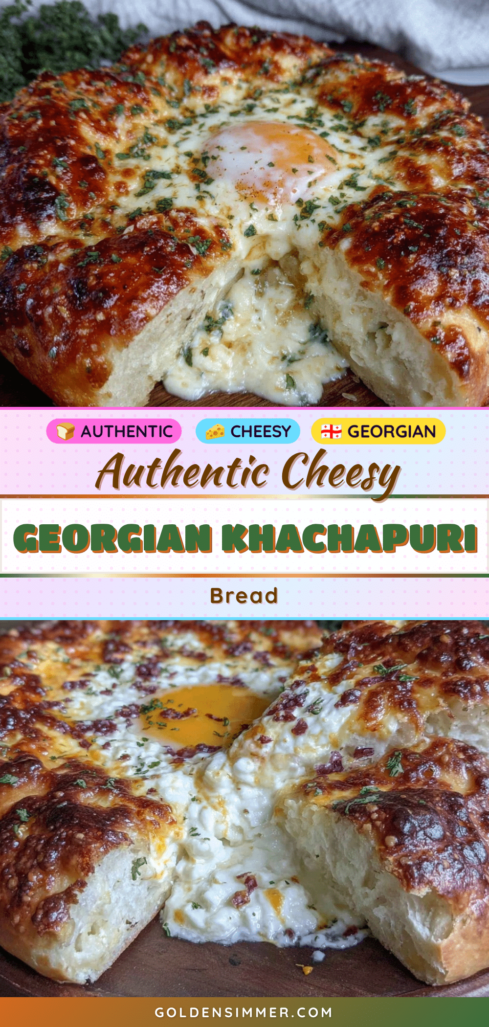 Georgian khachapuri cheese bread recipe
