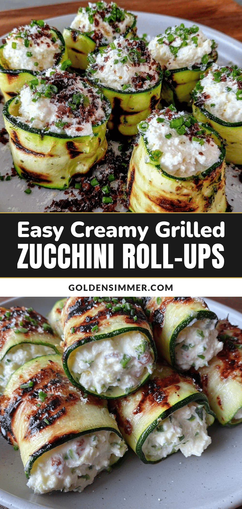 grilled zucchini roll-ups recipe