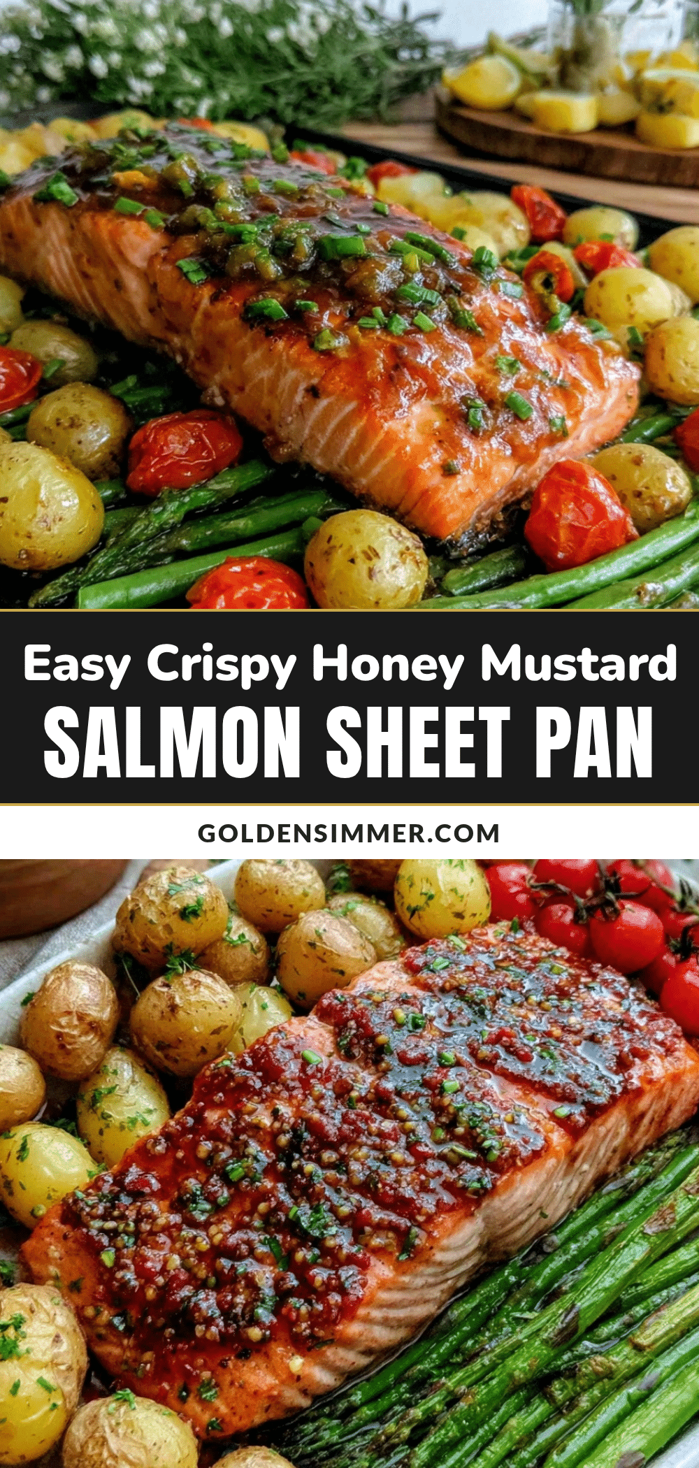 honey mustard salmon sheet pan dinner recipe